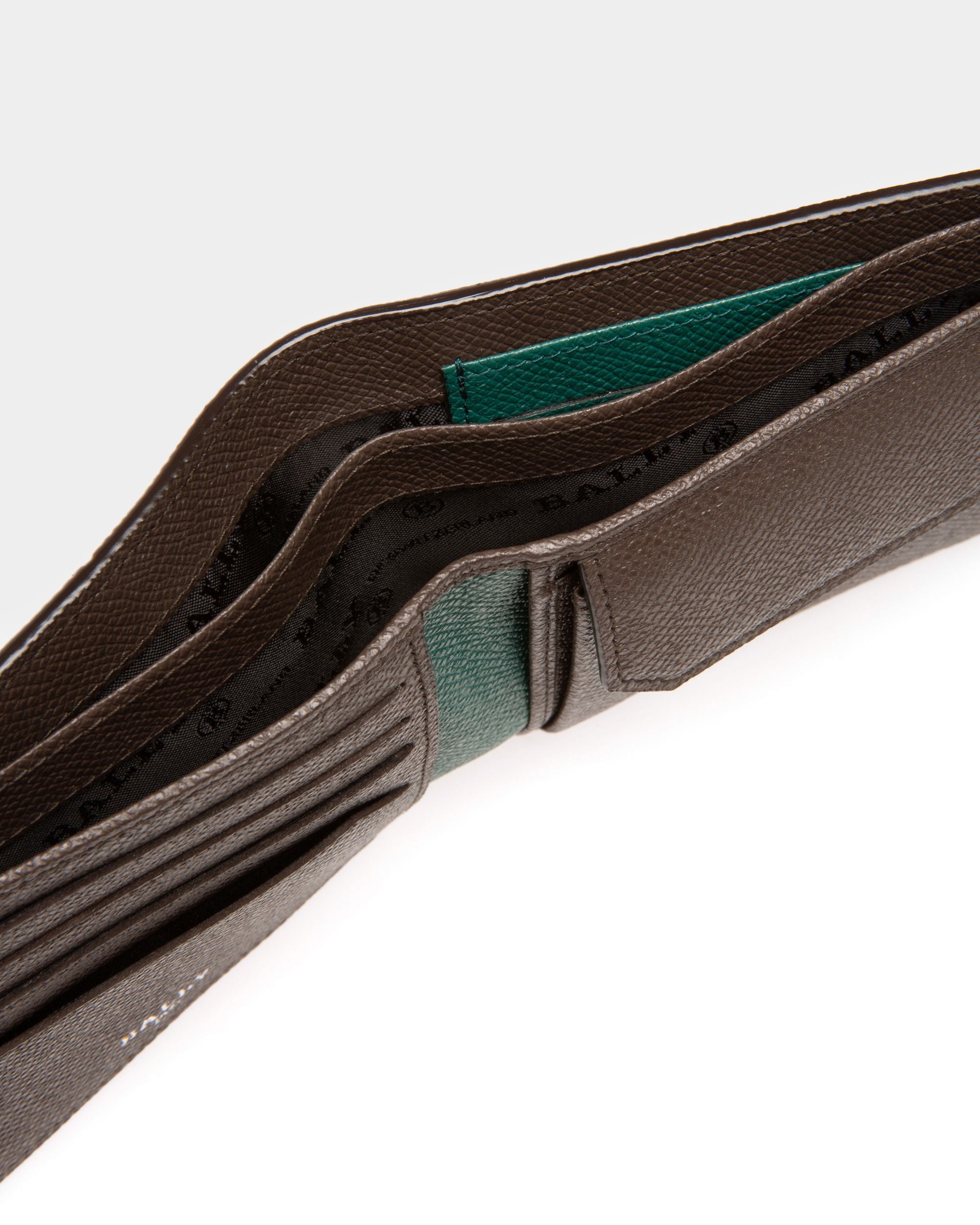 Bribel Leather Coin Wallet In Army Green - Men's - Bally - 04
