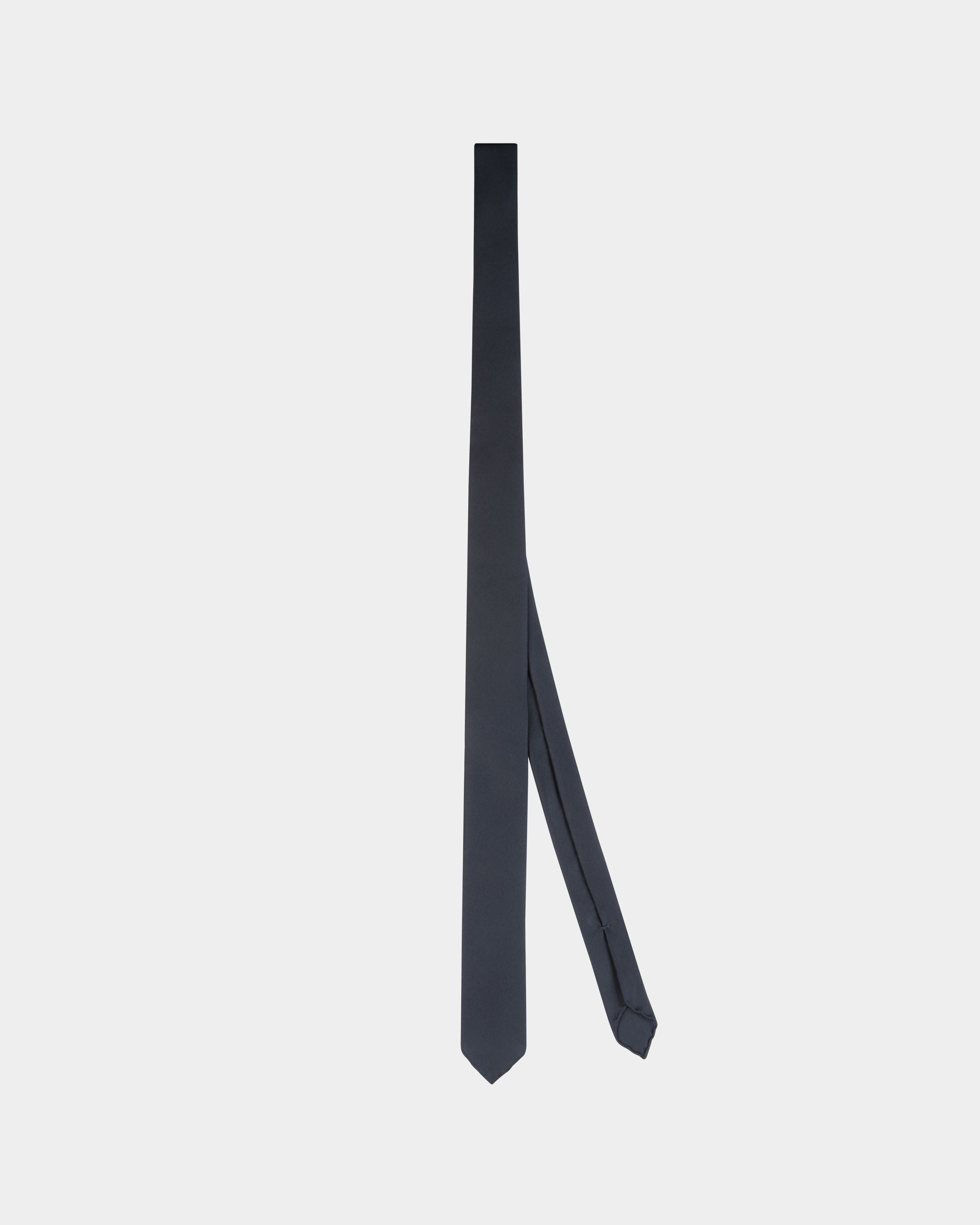 Adrien Brody Travel Collection Tie In Navy Blue Silk - Men's - Bally - 01