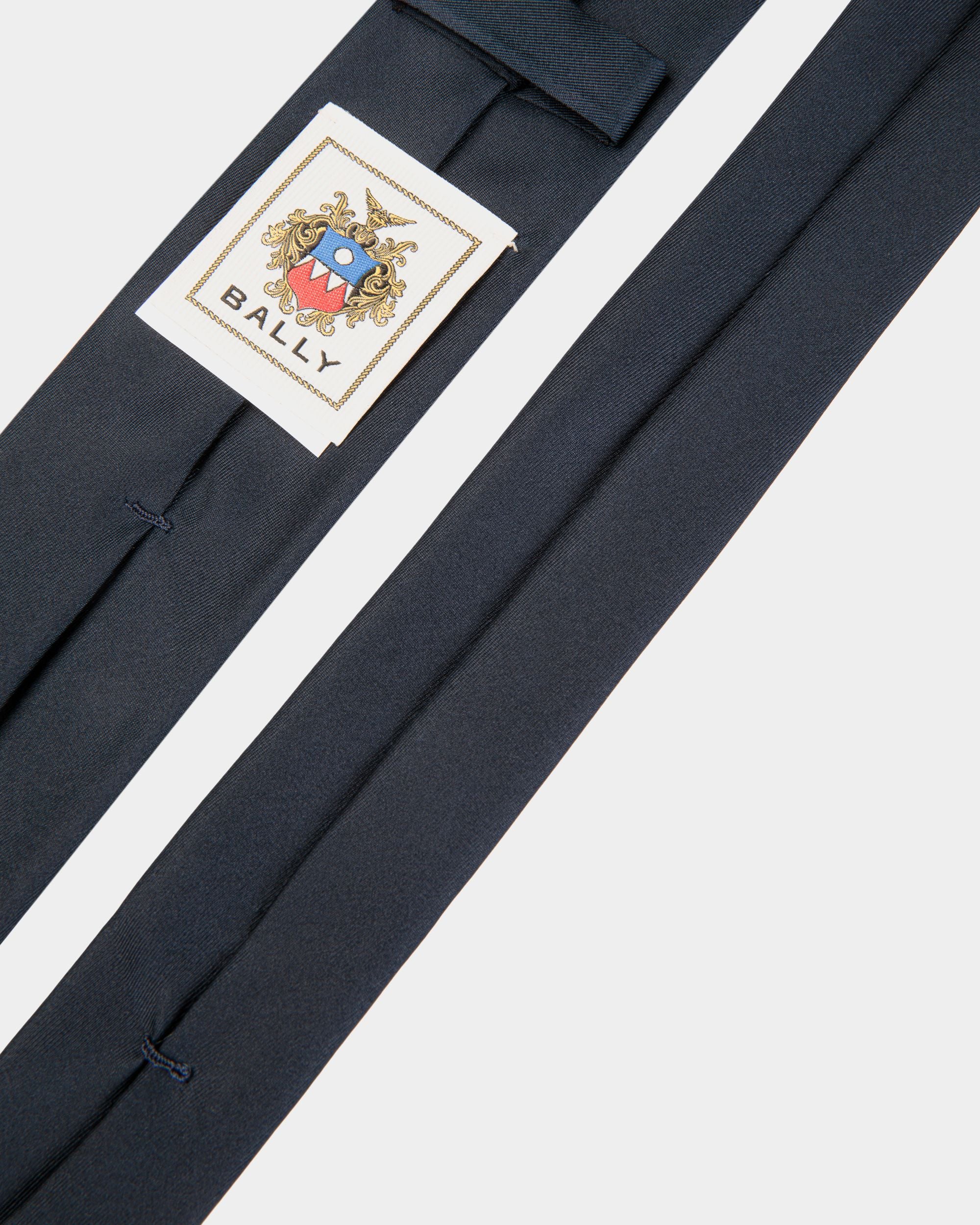 Adrien Brody Travel Collection Tie In Navy Blue Silk - Men's - Bally - 02