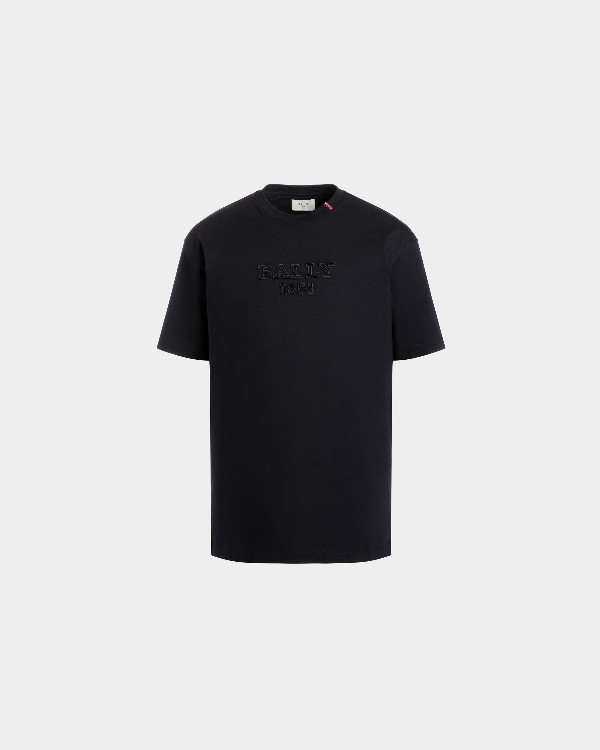 T-Shirt In Black Cotton - Men's - Bally - 01