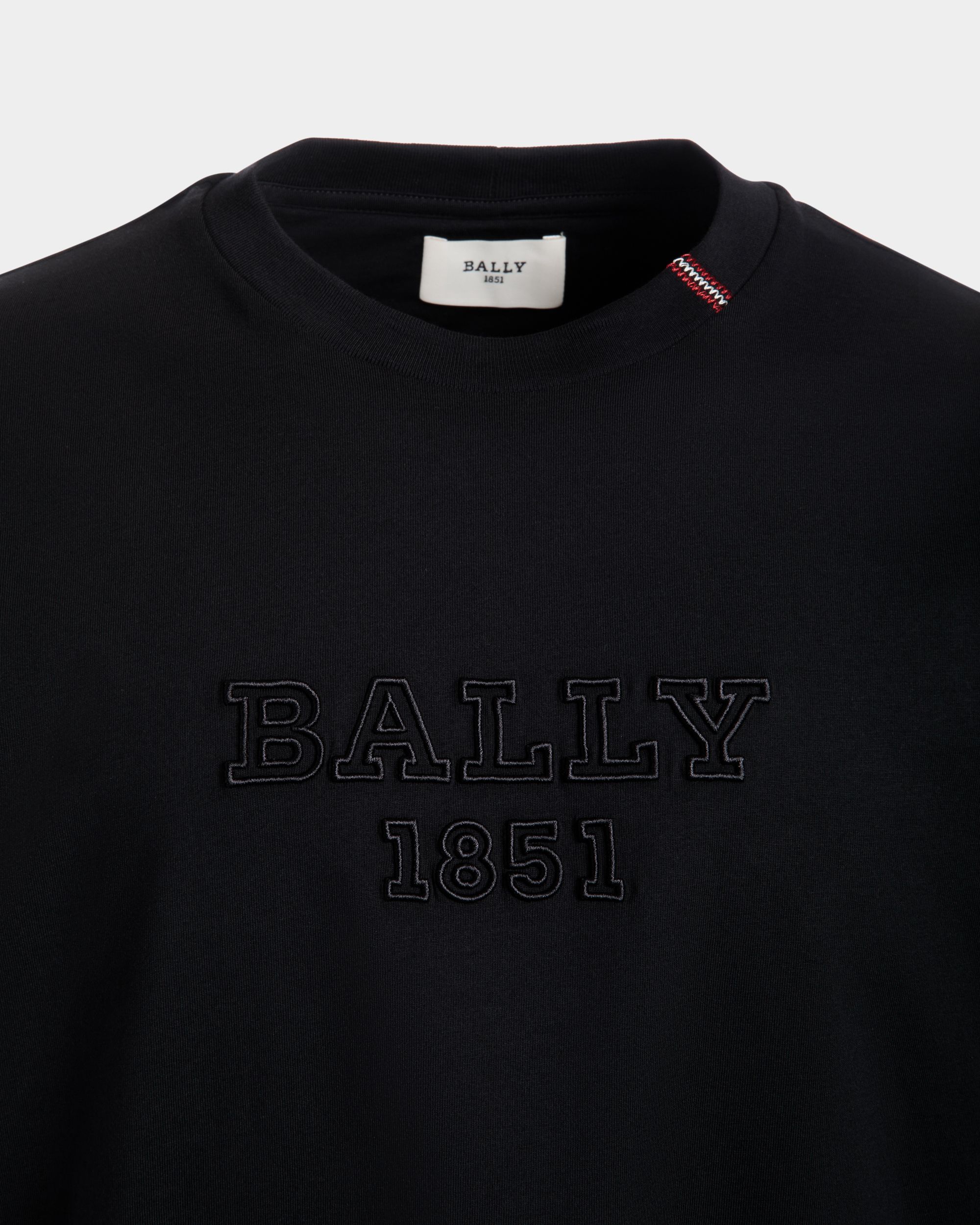T-Shirt In Black Cotton - Men's - Bally - 02