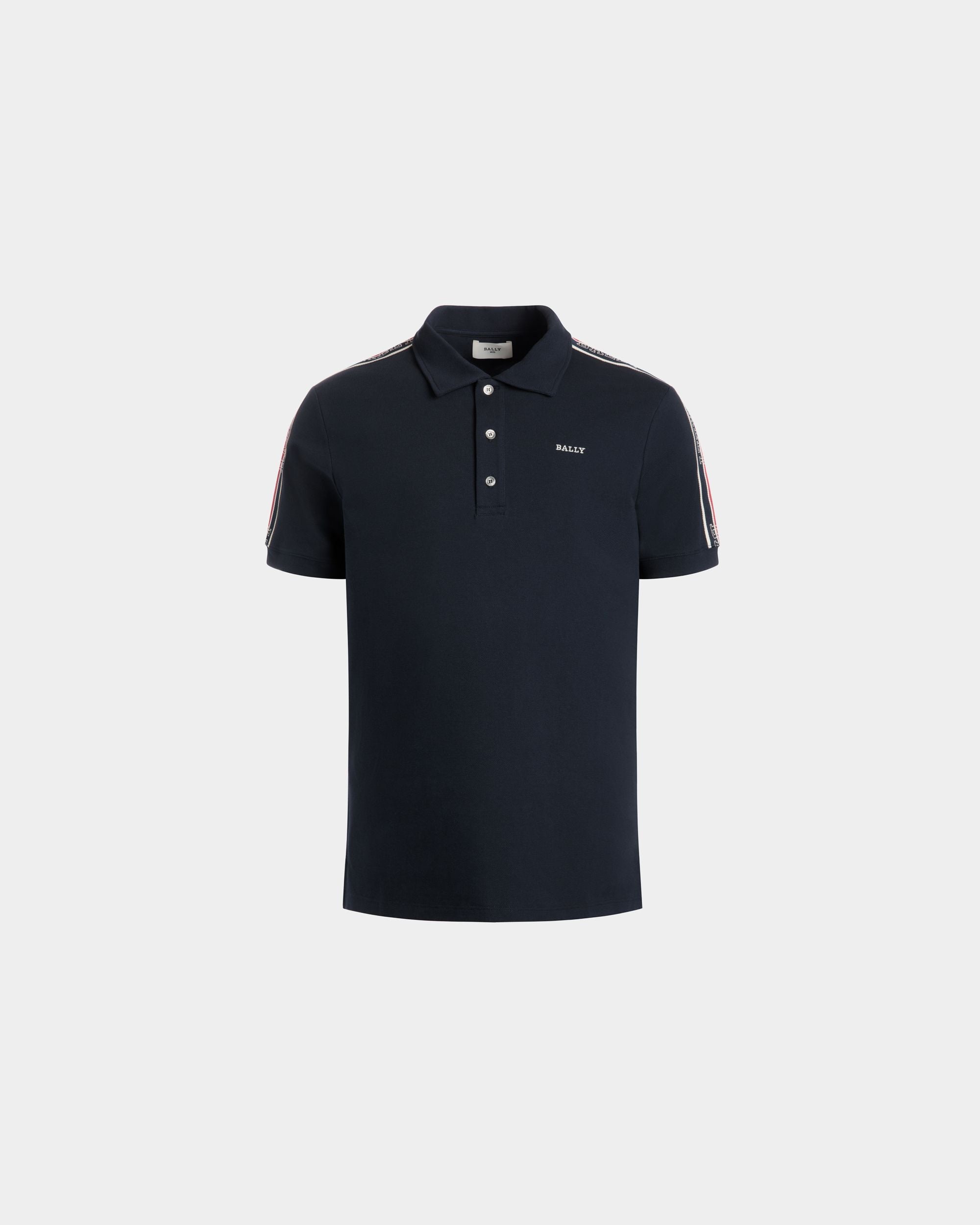 Polo In Blue Cotton - Men's - Bally - 01