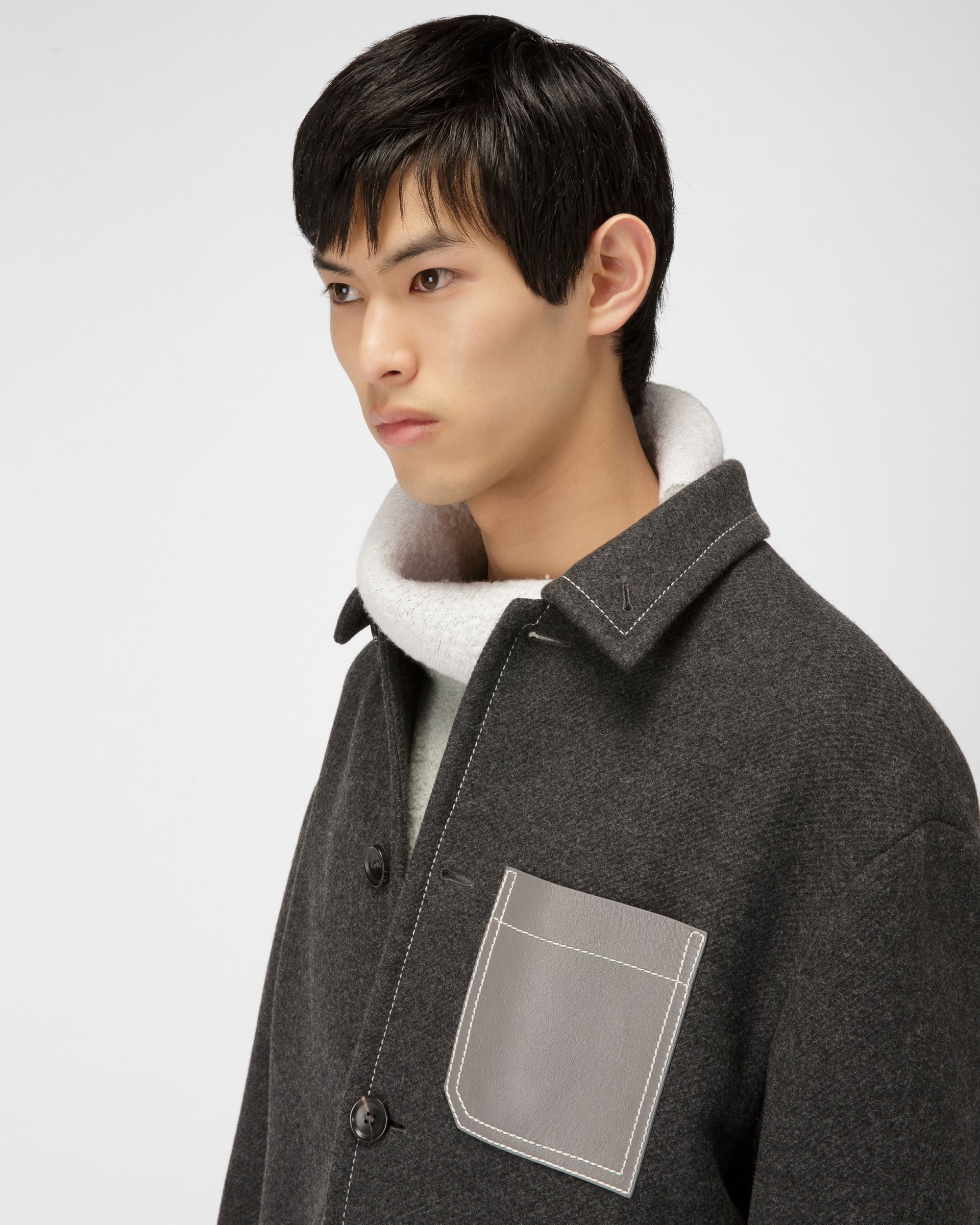 Abrigo Con Bolsillo En Cuero - Hombre - Bally - 02