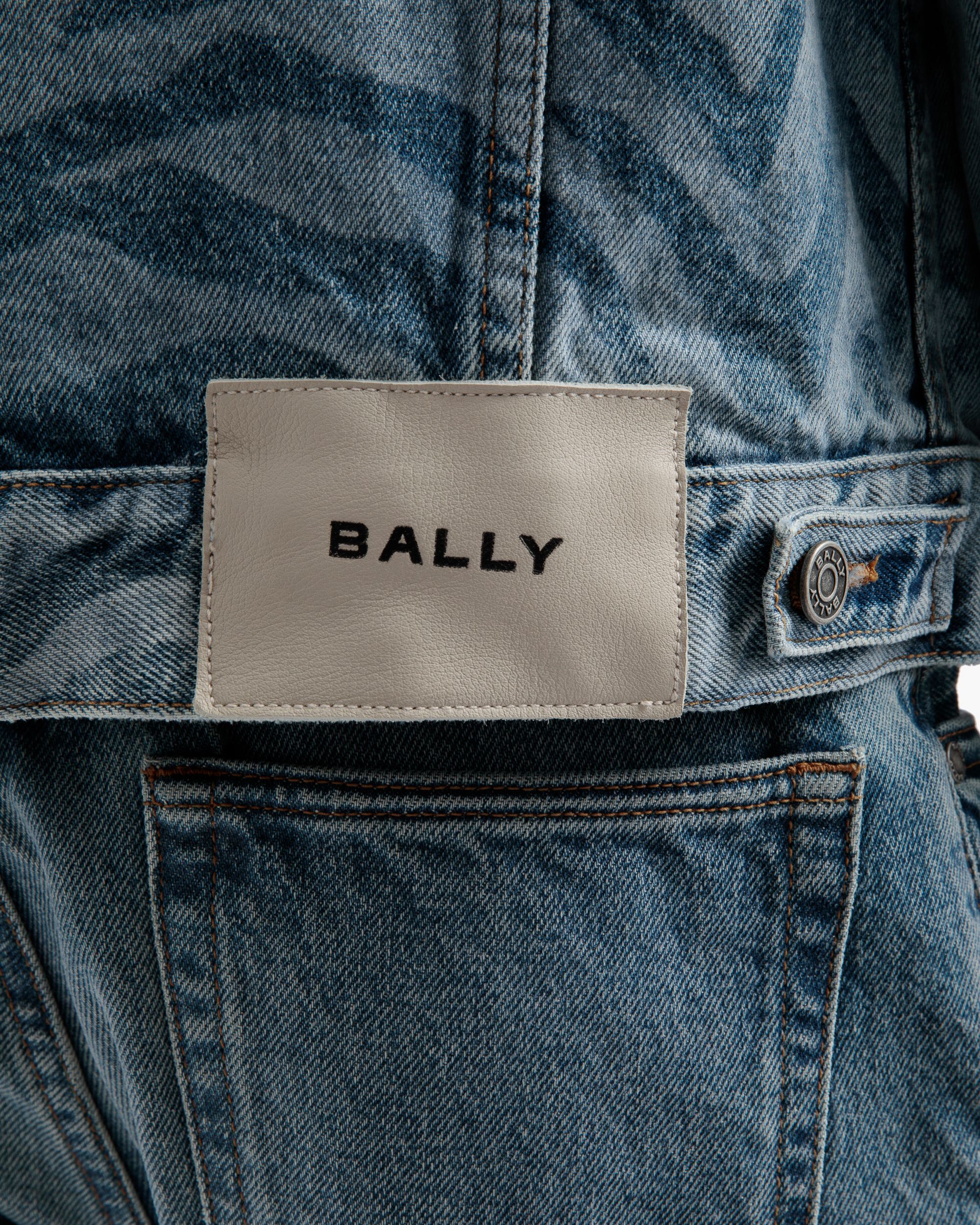 Cazadora Vaquera Con Estampado De Cebra En Azul - Hombre - Bally - 04
