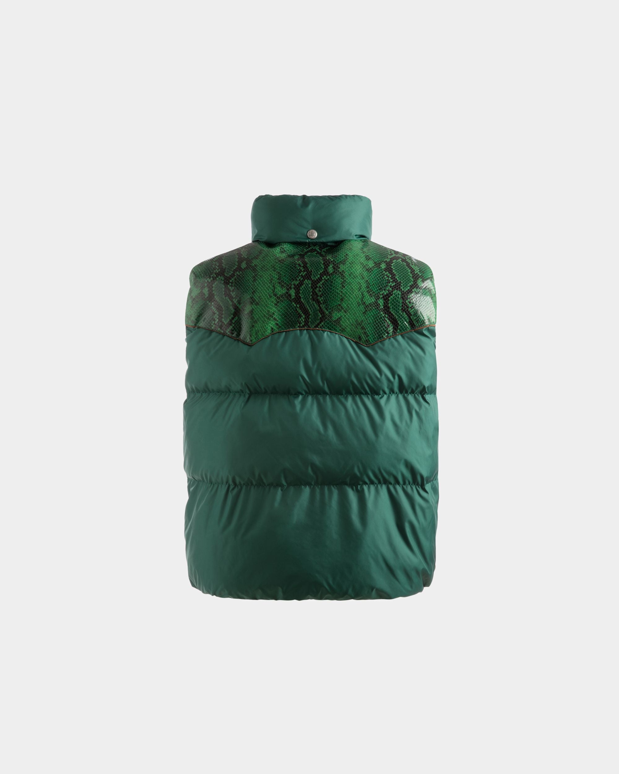 High Neck Puffer Gilet In Kelly Green Nylon - Men's - Bally - 07