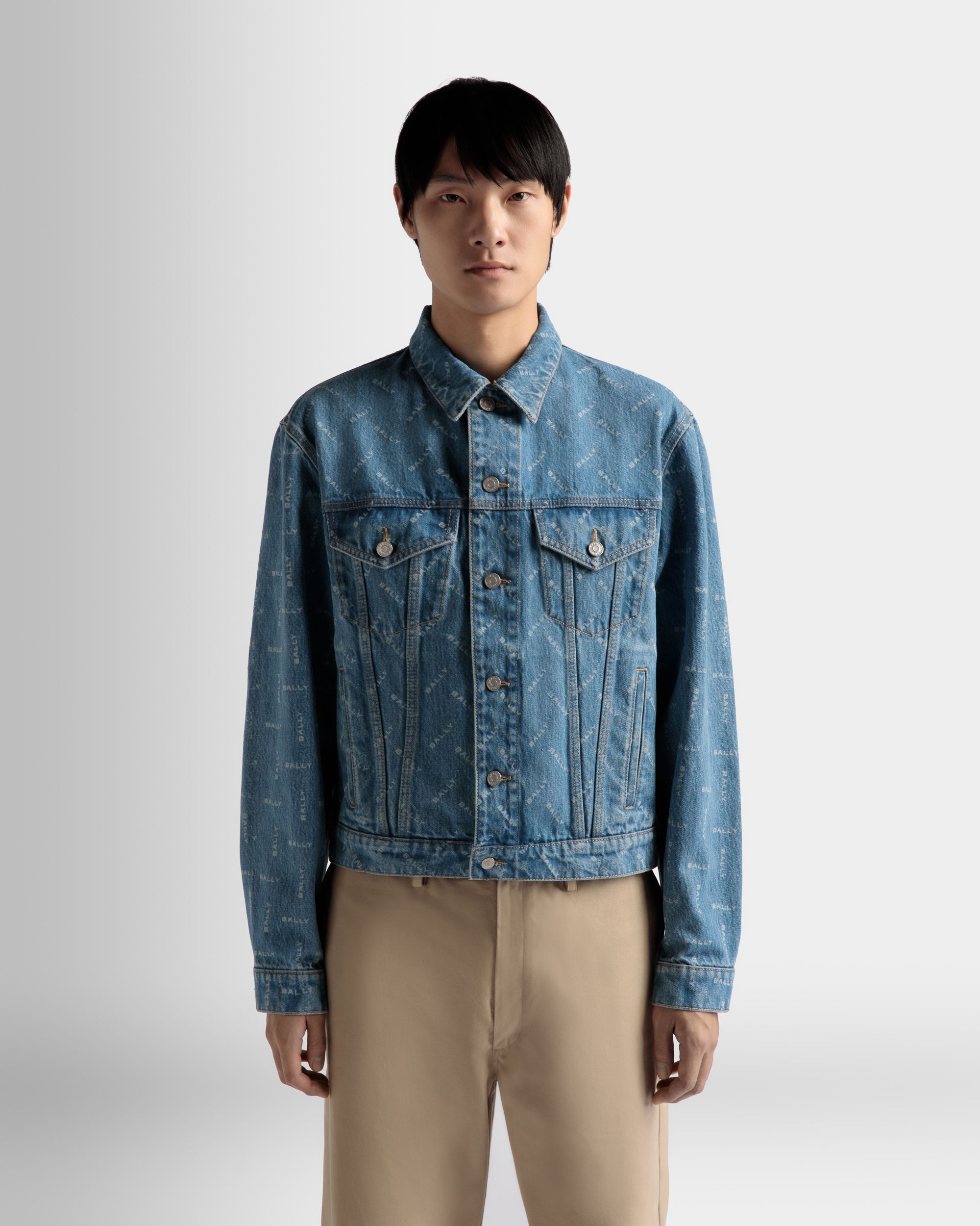 Denim Jacket In Light Blue Cotton - Men's - Bally - 03