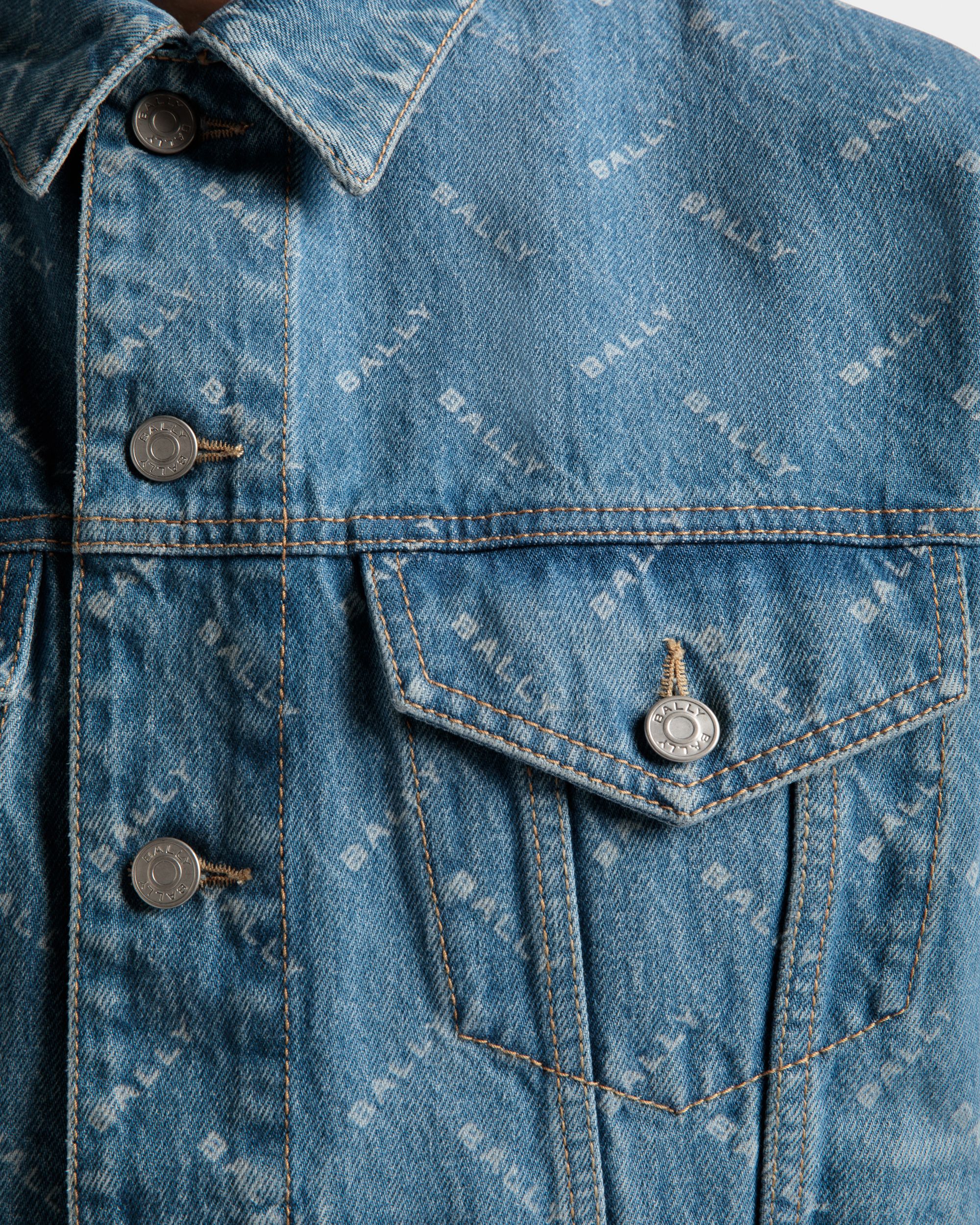 Denim Jacket In Light Blue Cotton - Men's - Bally - 04