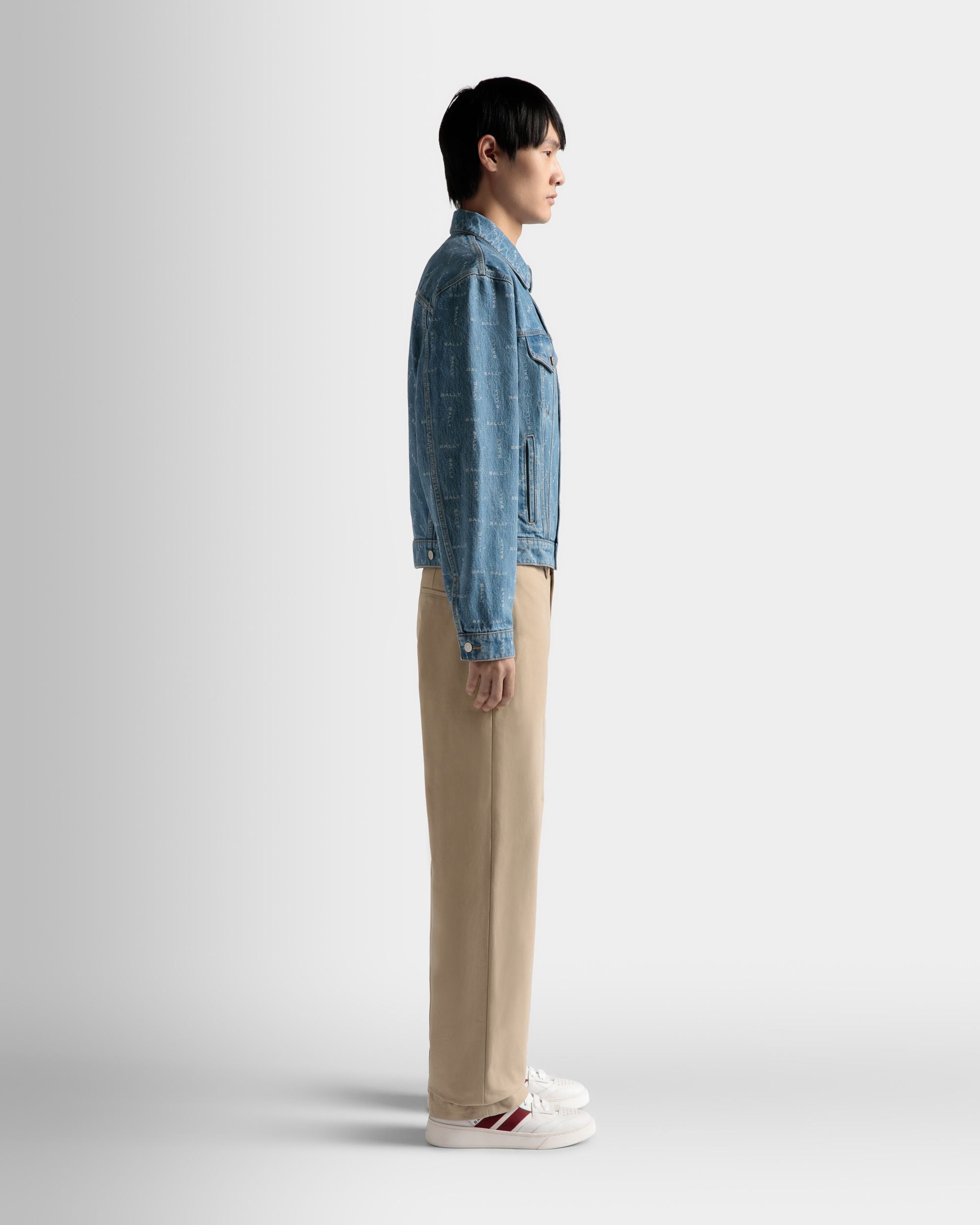 Denim Jacket In Light Blue Cotton - Men's - Bally - 05