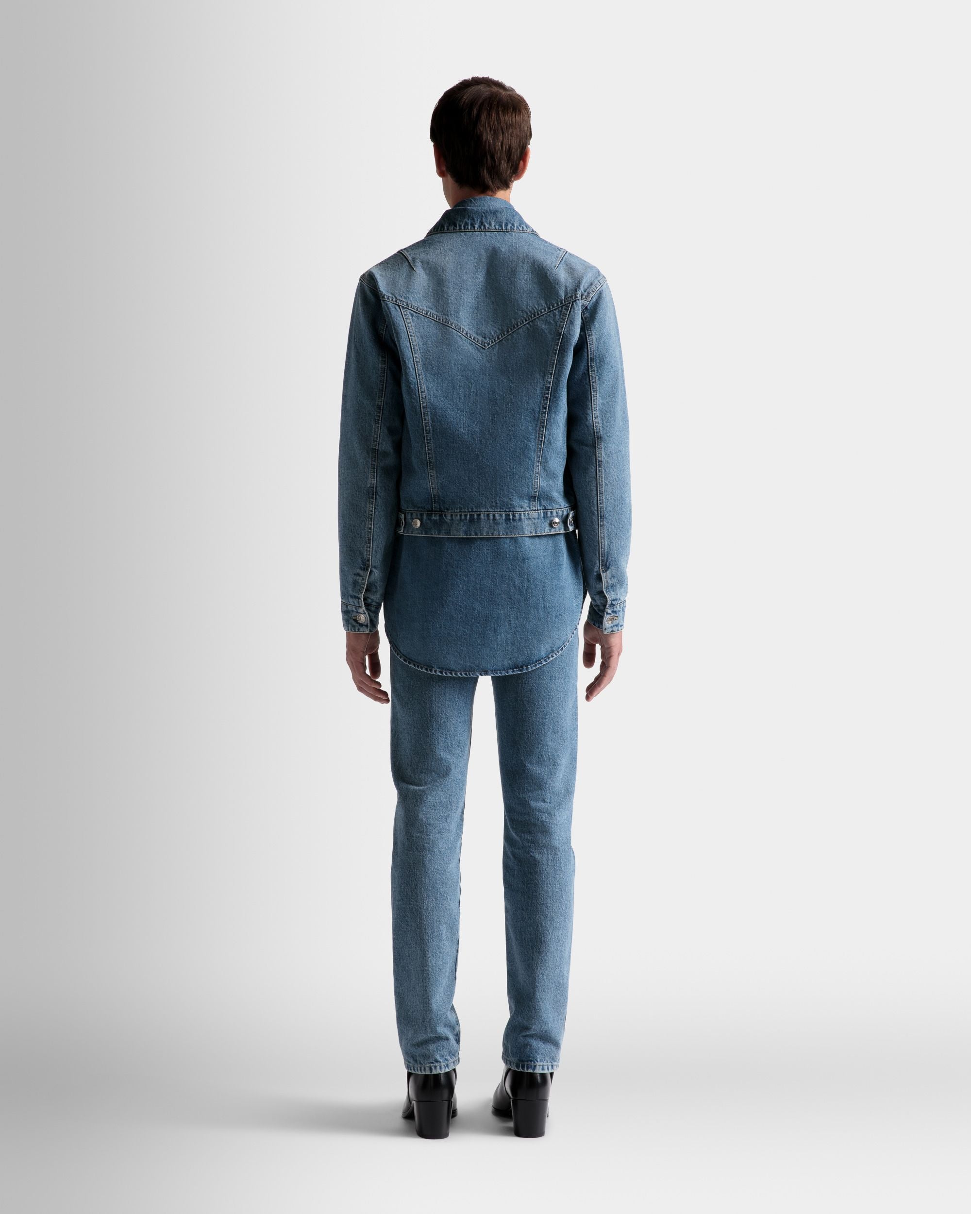 Chaqueta Con Botones De Denim En Azul Claro - Hombre - Bally - 06