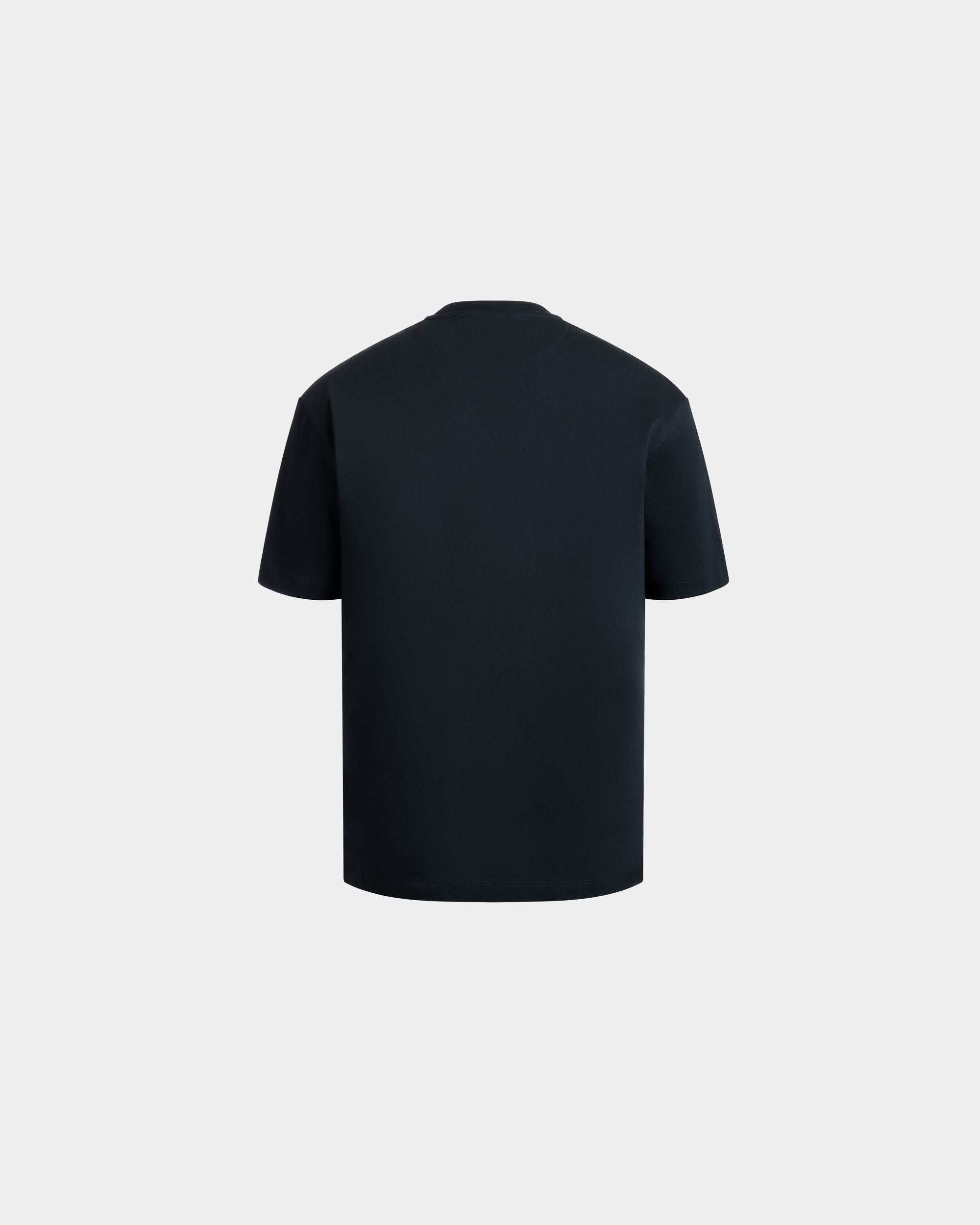 T-Shirt In Blue Cotton - Men's - Bally - 03