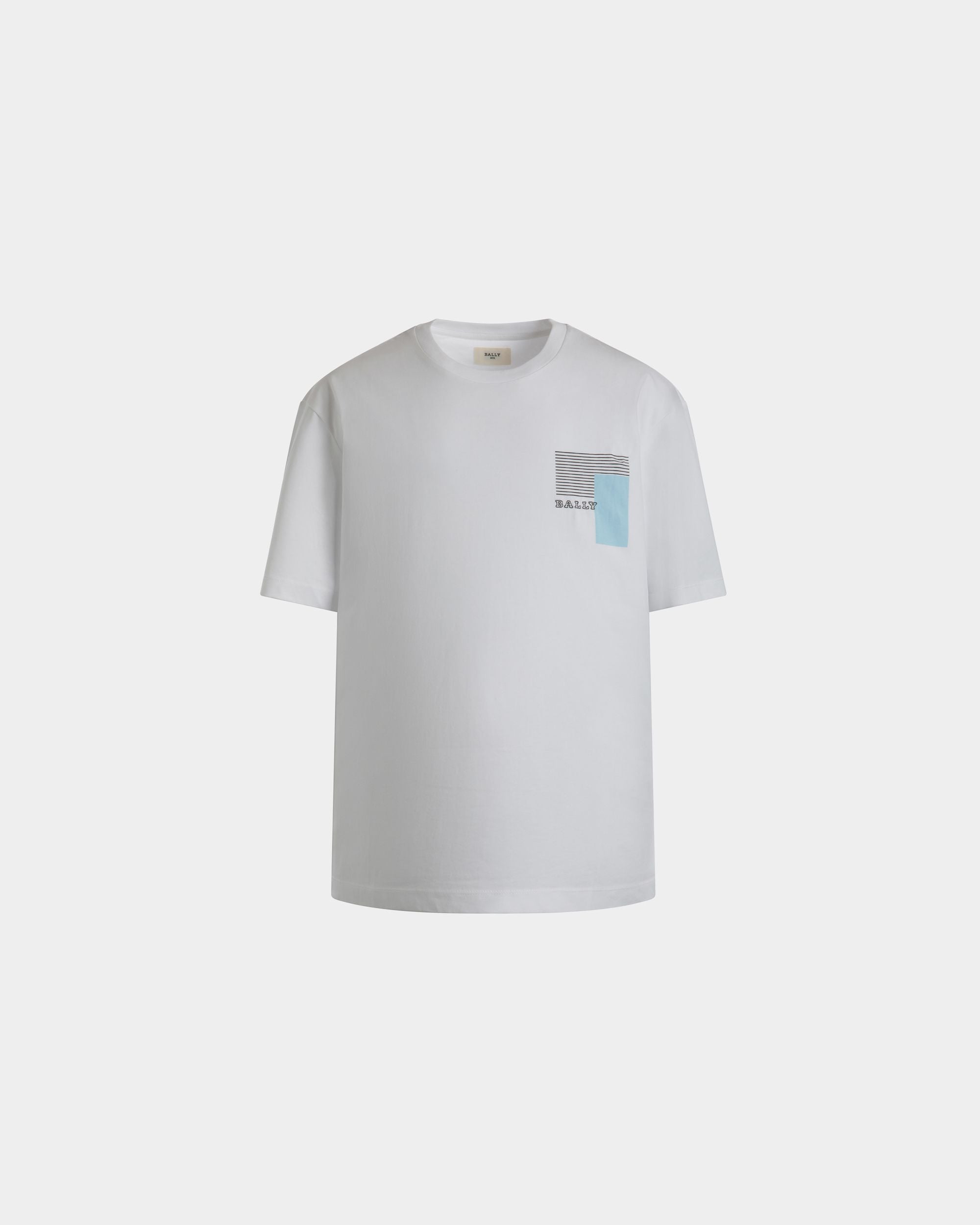T-Shirt In White Cotton - Men's - Bally - 01