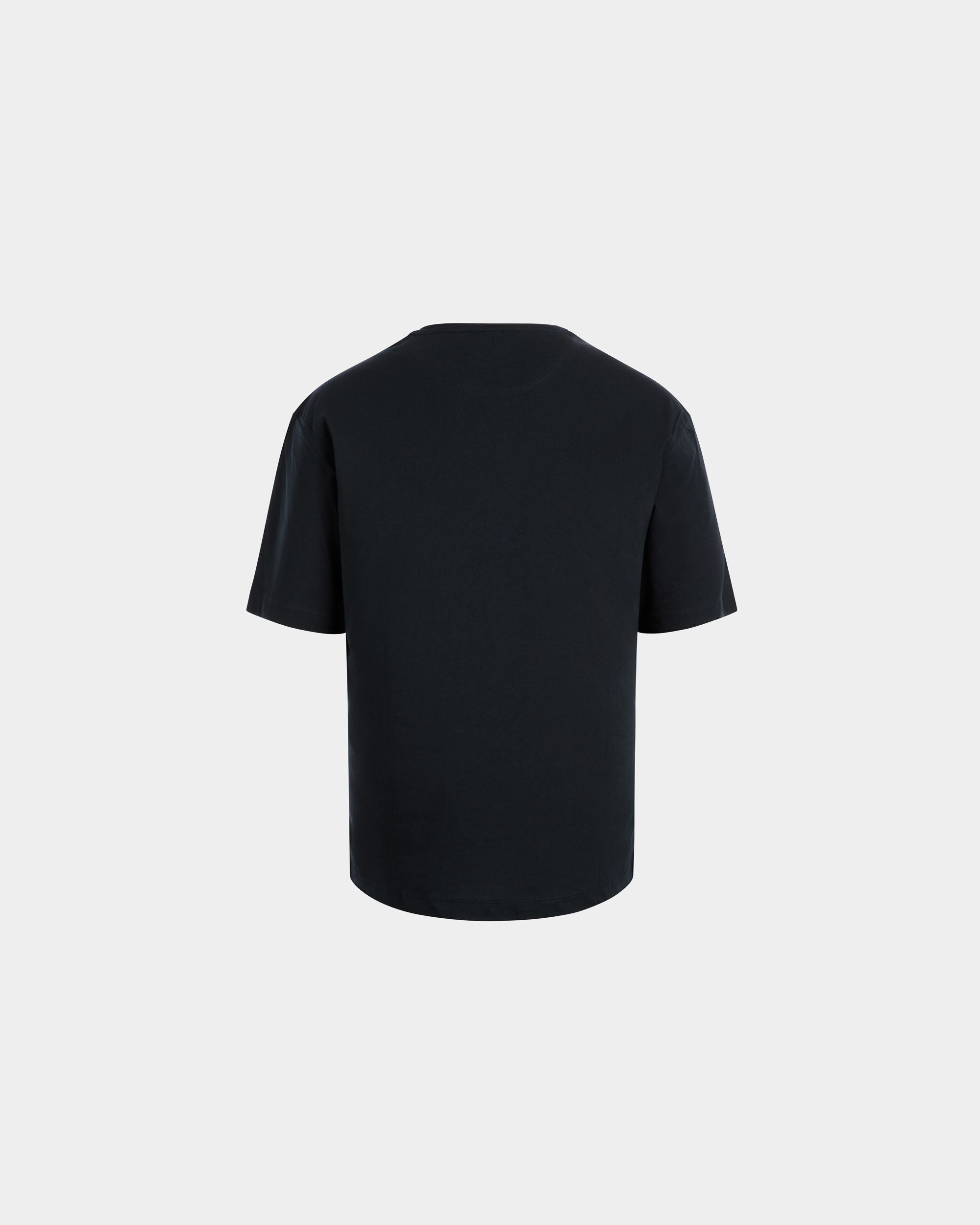 T-Shirt In Blue Cotton - Men's - Bally - 03