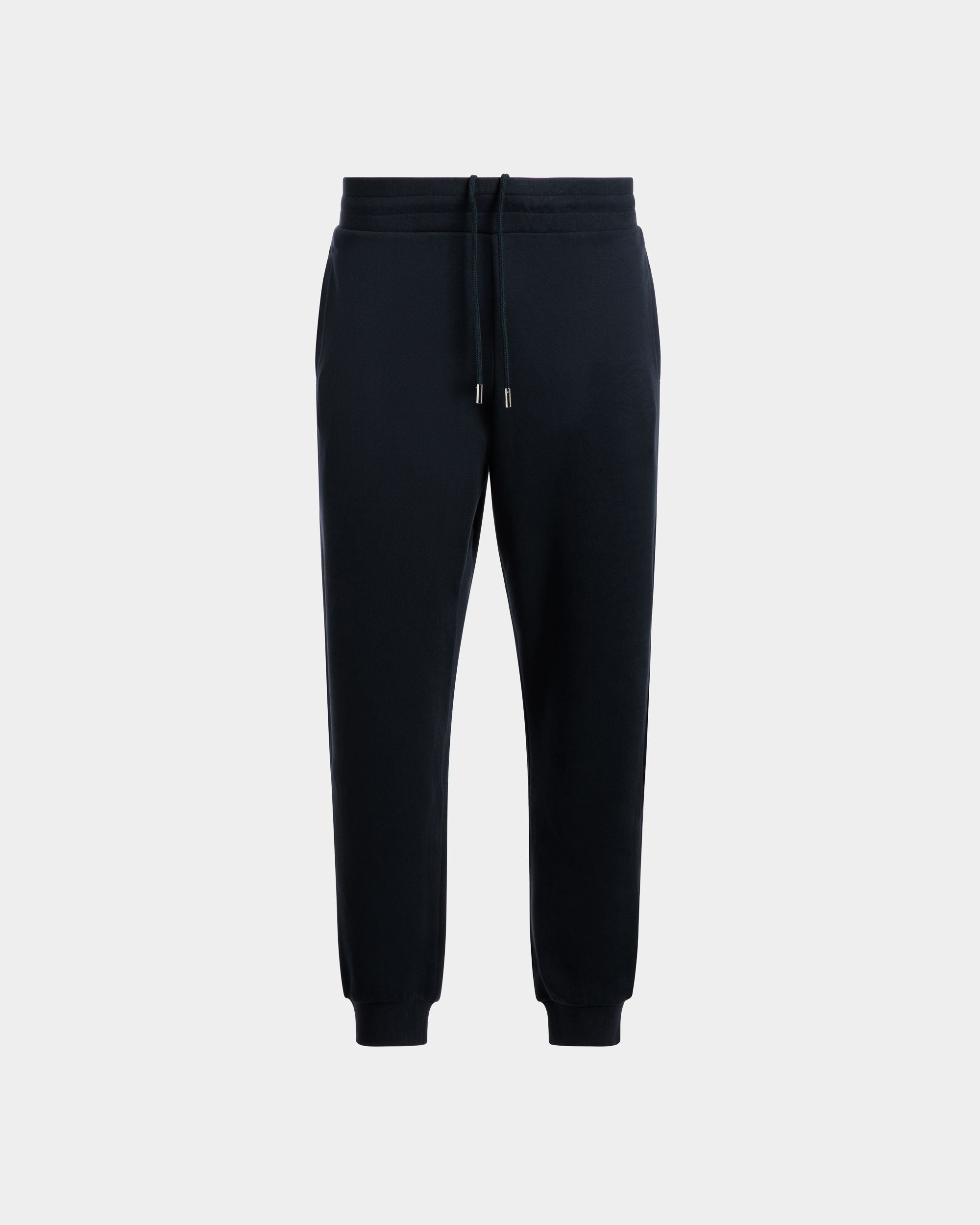 Trousers In Blue Mix Cotton - Men's - Bally - 01