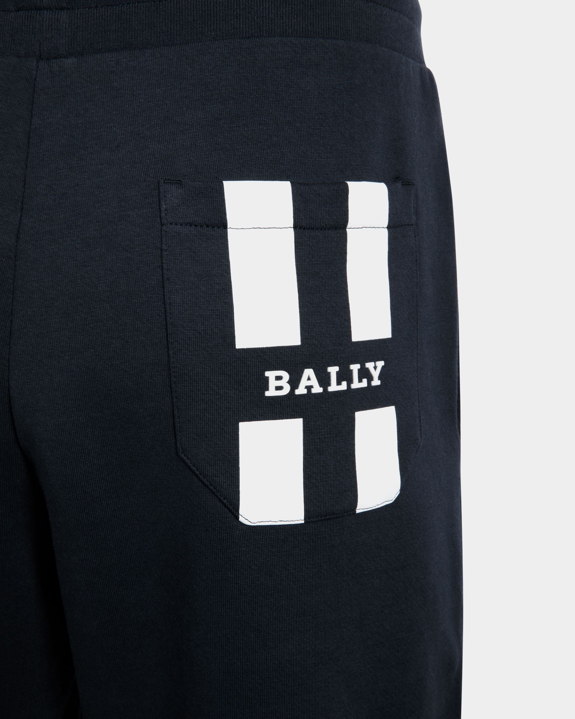 Trousers In Blue Mix Cotton - Men's - Bally - 02