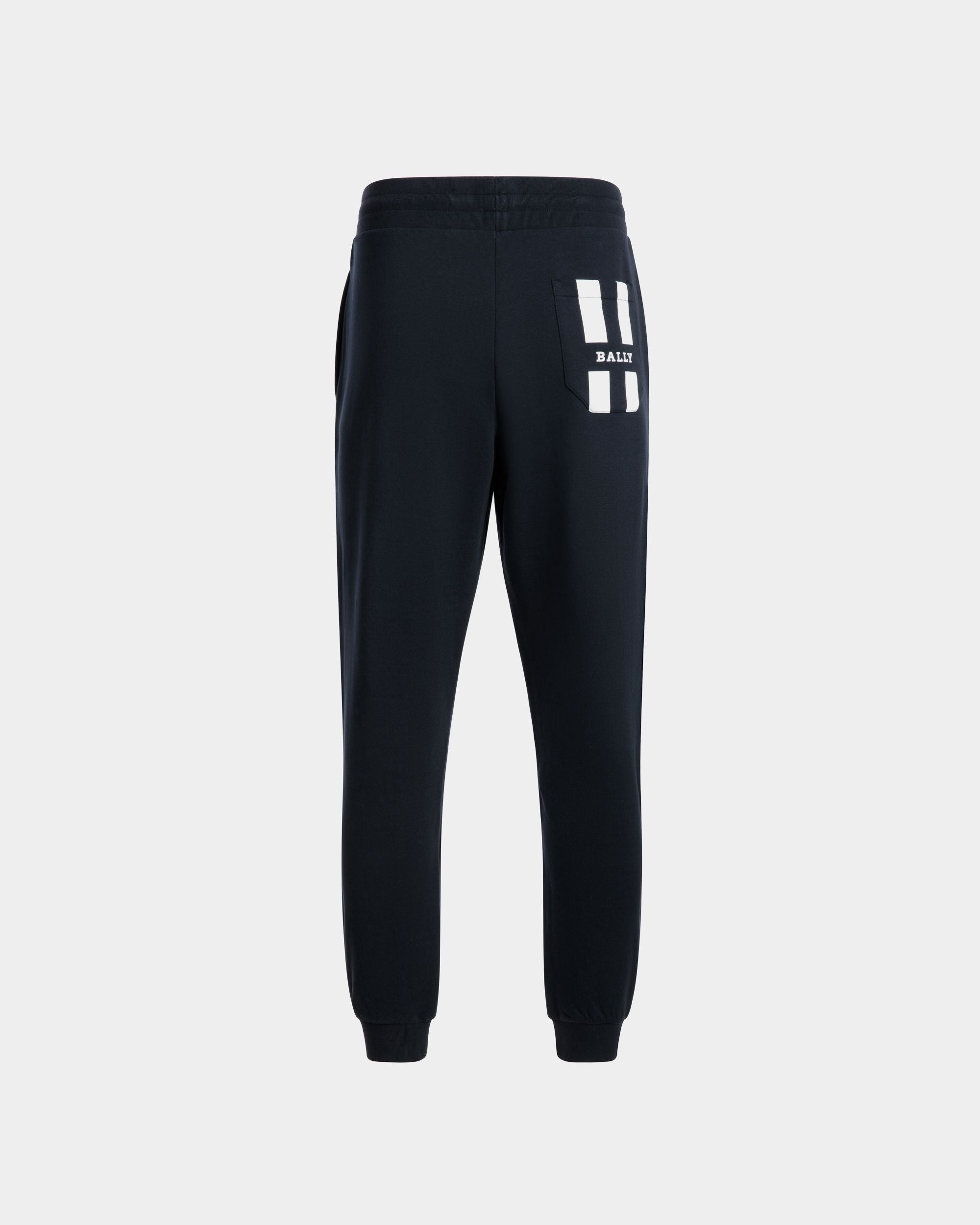 Trousers In Blue Mix Cotton - Men's - Bally - 03