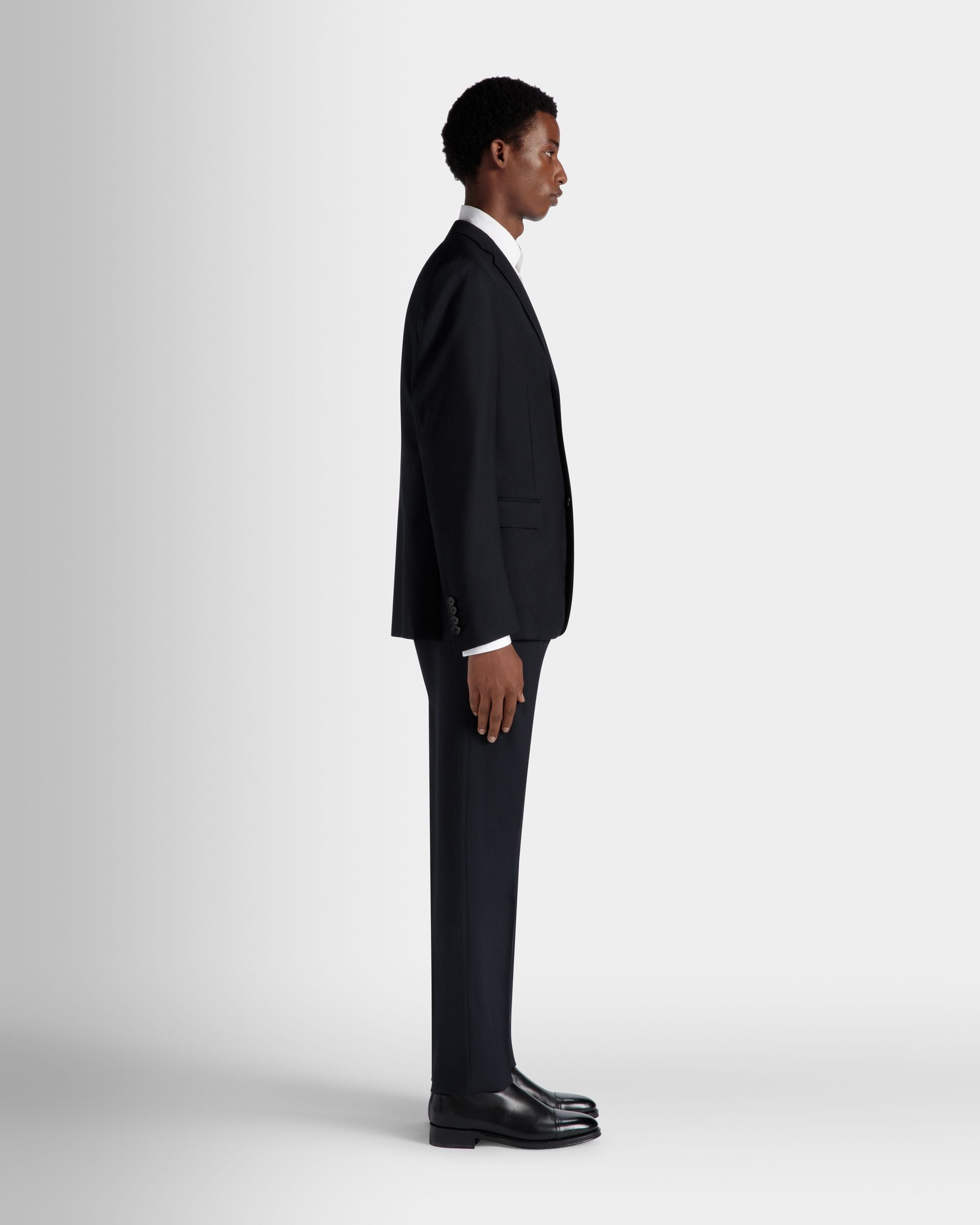 Adrien Brody Travel Collection Single-Breasted Blazer In Navy Blue Wool - Men's - Bally - 07