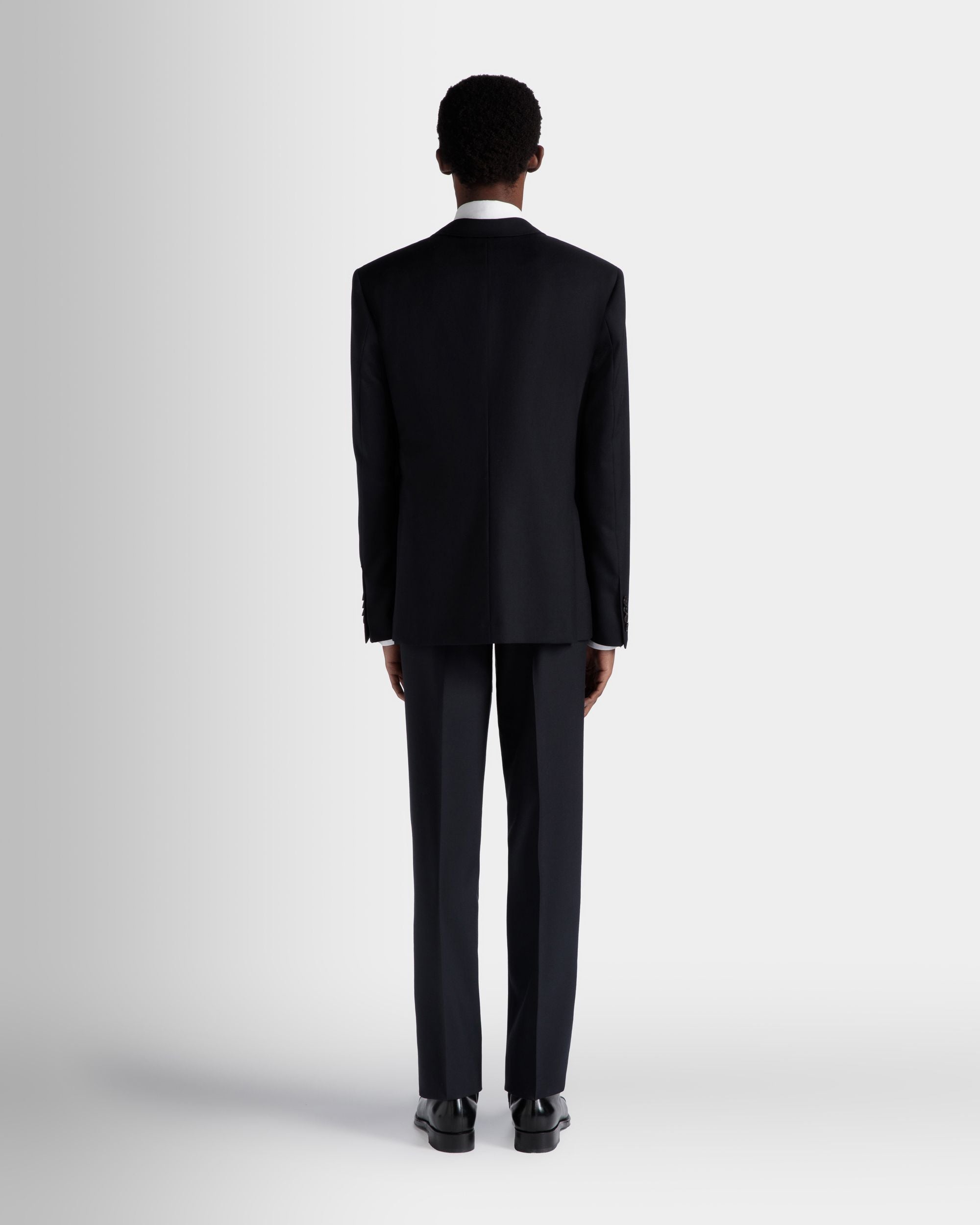 Adrien Brody Travel Collection Single-Breasted Blazer In Navy Blue Wool - Men's - Bally - 08