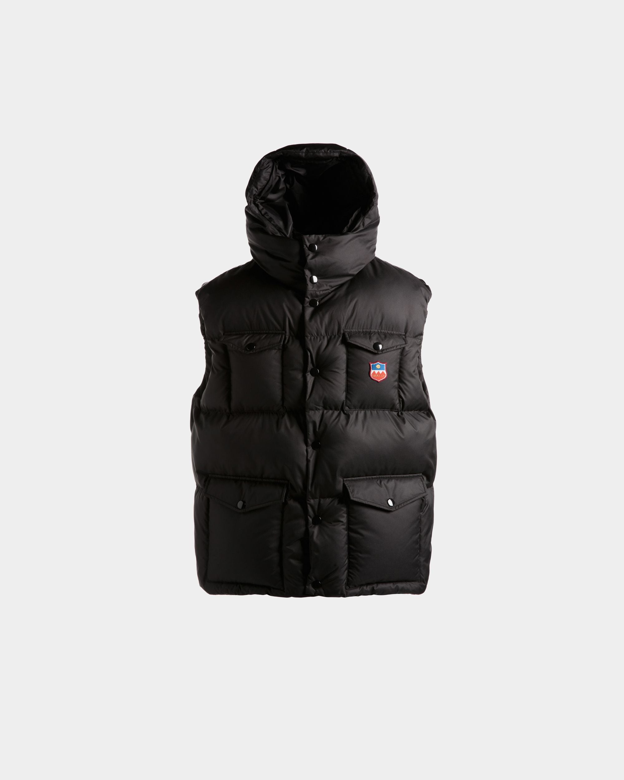 Puffer Gilet in Black Nylon - Men's - Bally - 01