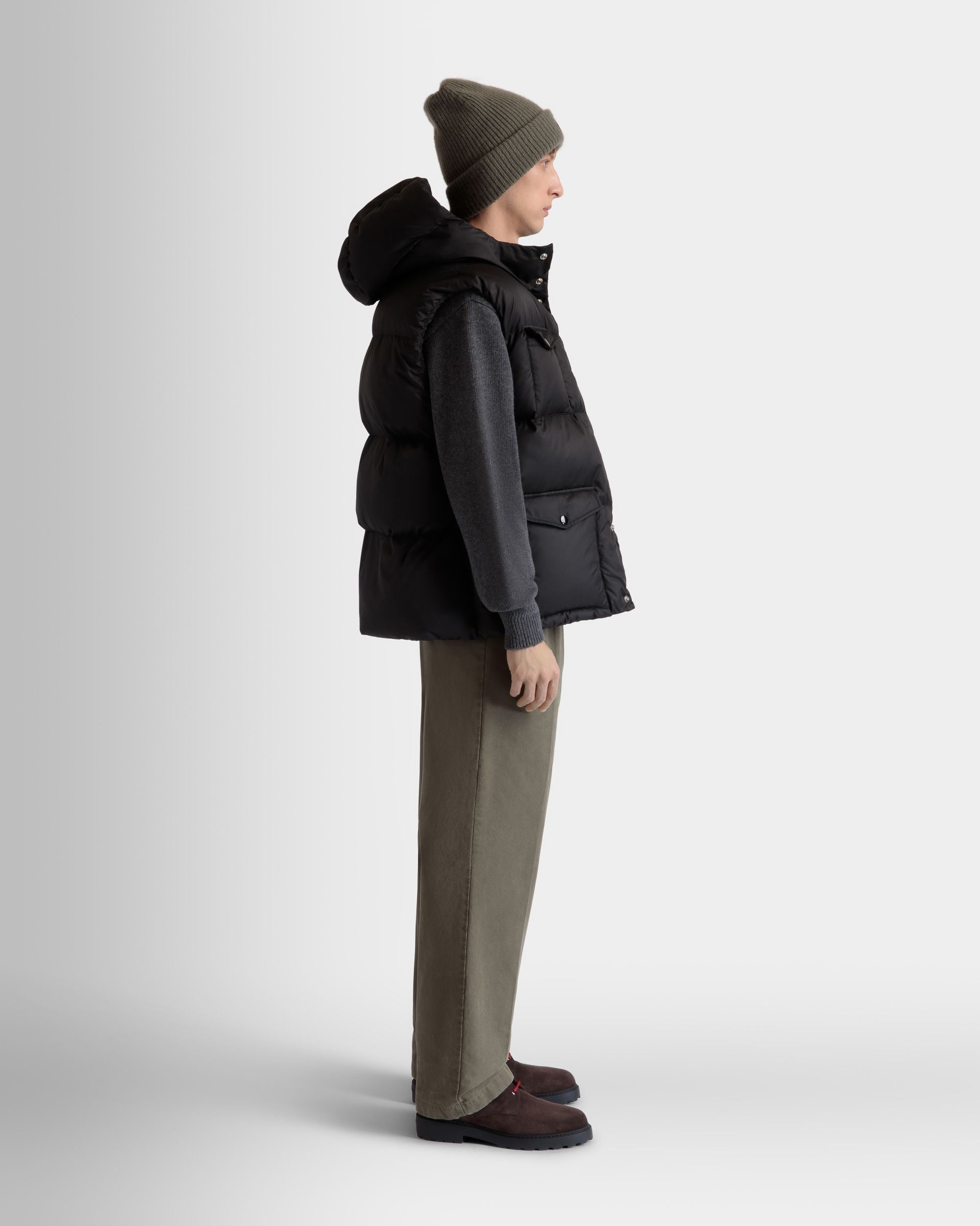 Puffer Gilet in Black Nylon - Men's - Bally - 06