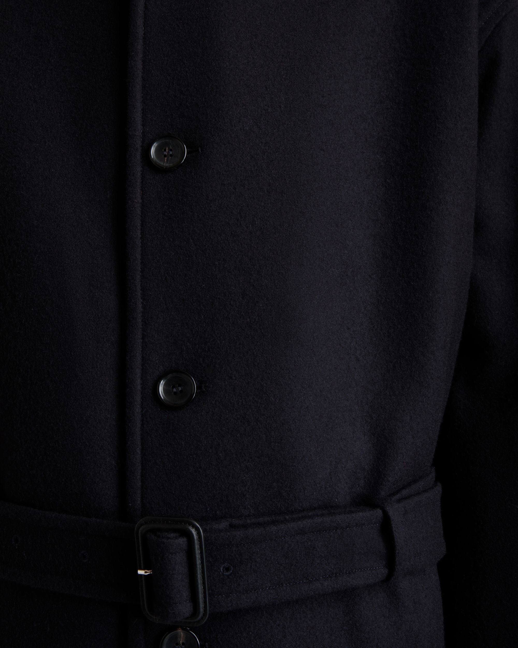 Single-breasted Coat In Navy Blue Wool Blend - Men's - Bally - 04