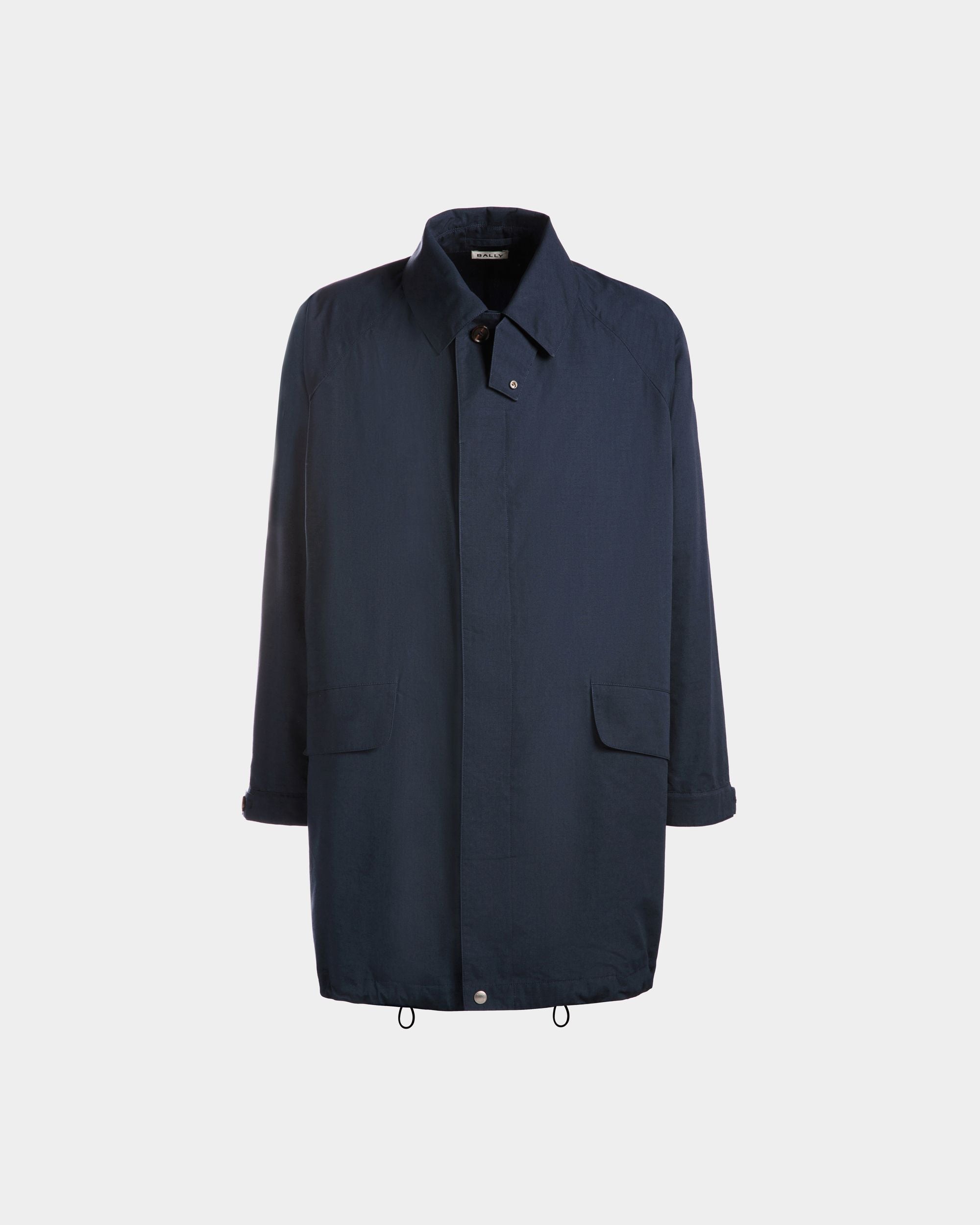 Coat in Navy Blue Nylon - Men's - Bally - 01