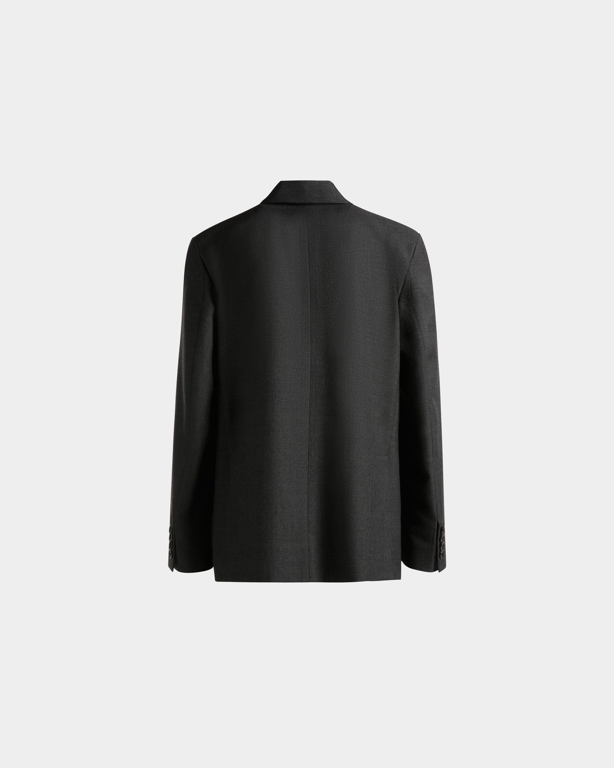 Blazer De Mezcla De Lana Gris Oscuro - Hombre - Bally - 03