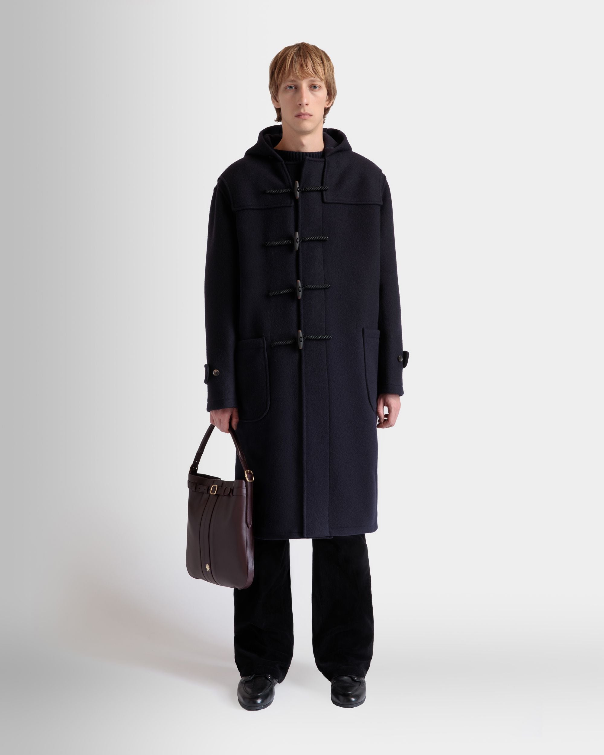 Abrigo Duffle De Lana Navy Blue - Hombre - Bally - 02