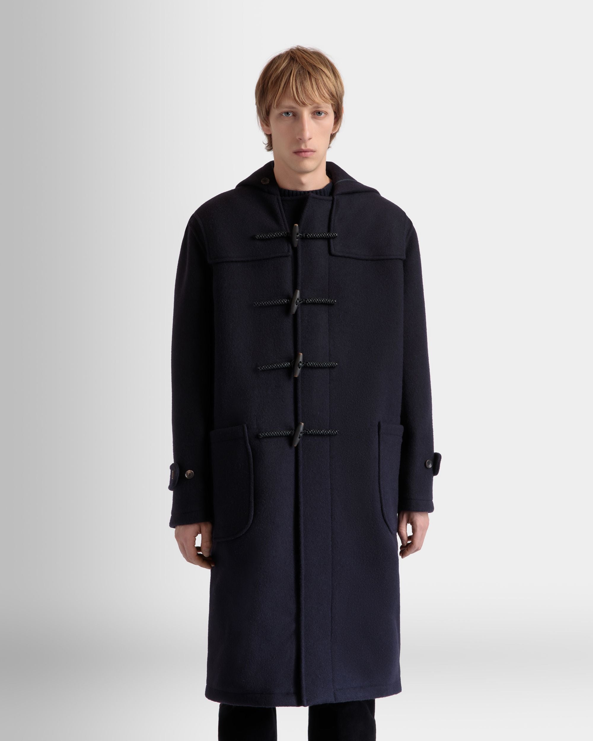Abrigo Duffle De Lana Navy Blue - Hombre - Bally - 03