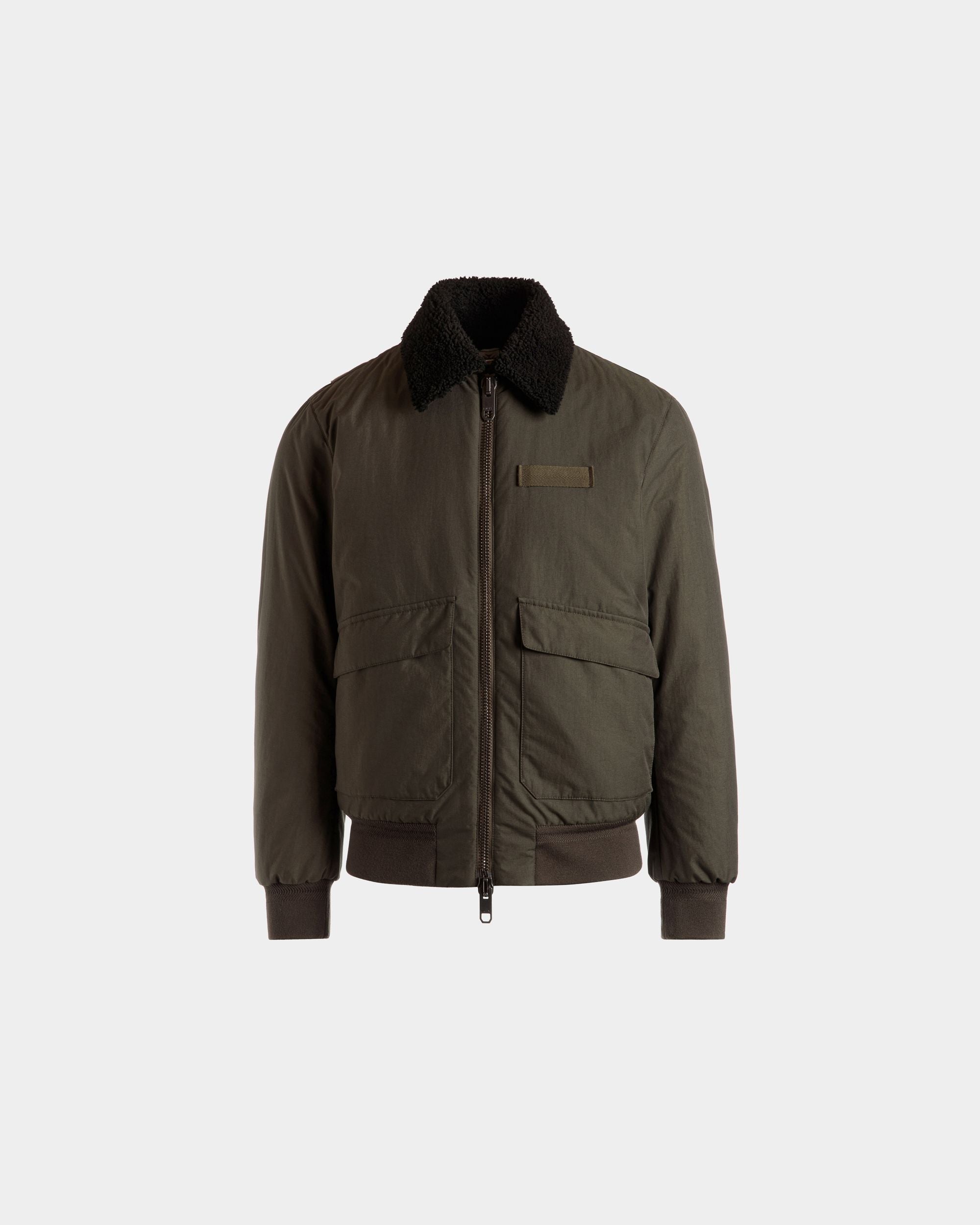 Adrien Brody Travel Collection Blouson In Olive Green Nylon - Men's - Bally - 01