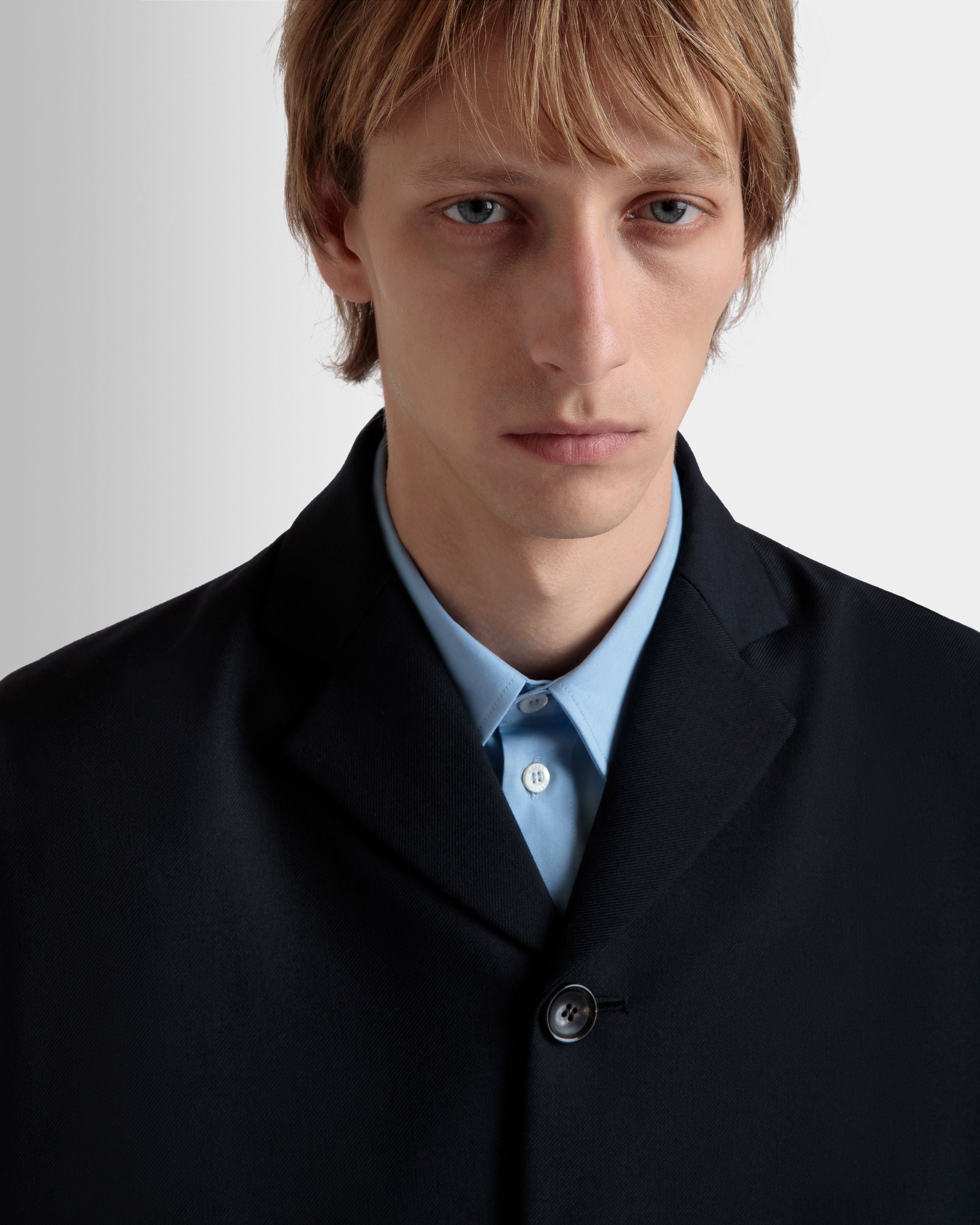 Blazer In Navy Blue Wool Blend - Men's - Bally - 08