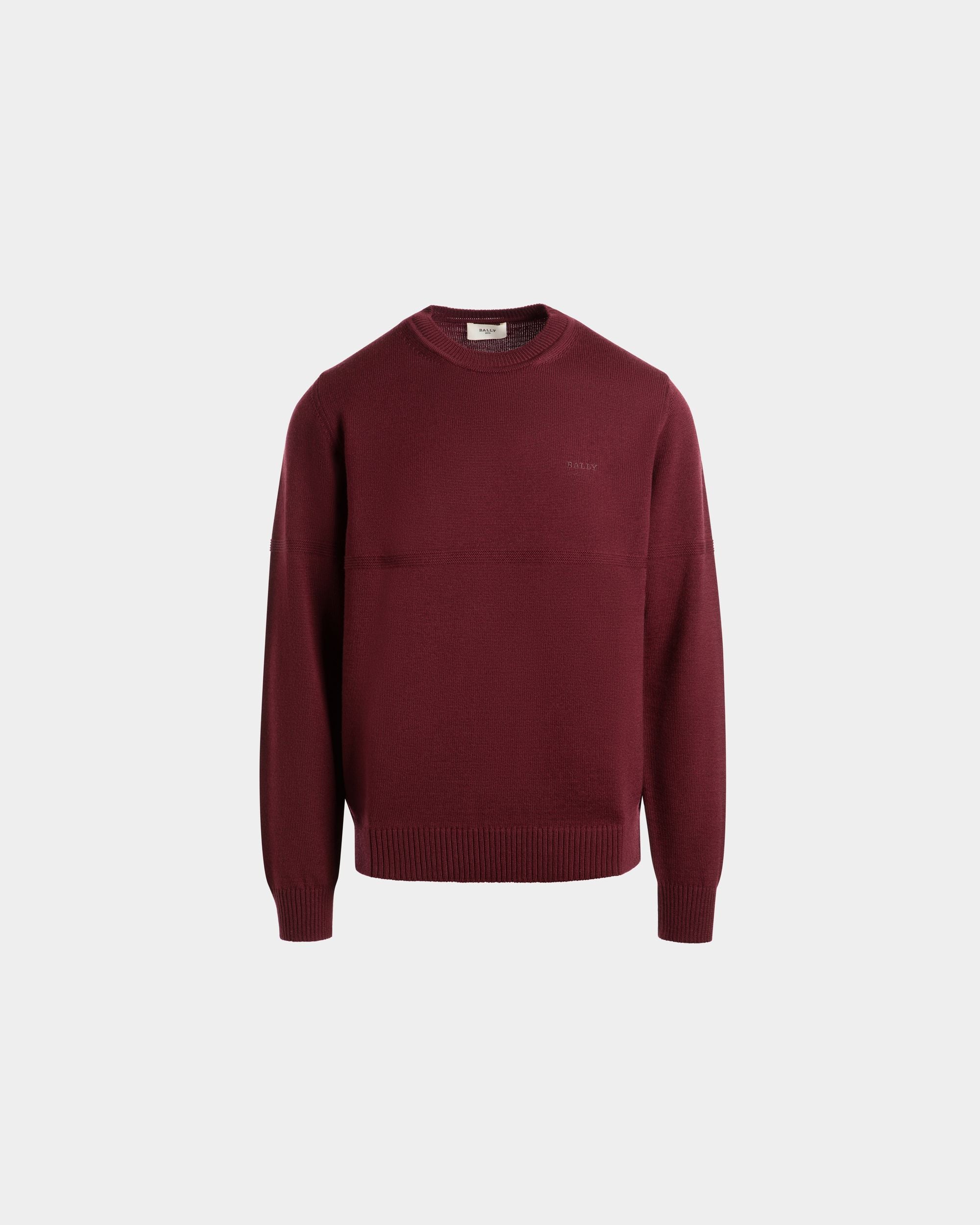 Sweater In Burgundy Wool - Hombre - Bally - 01