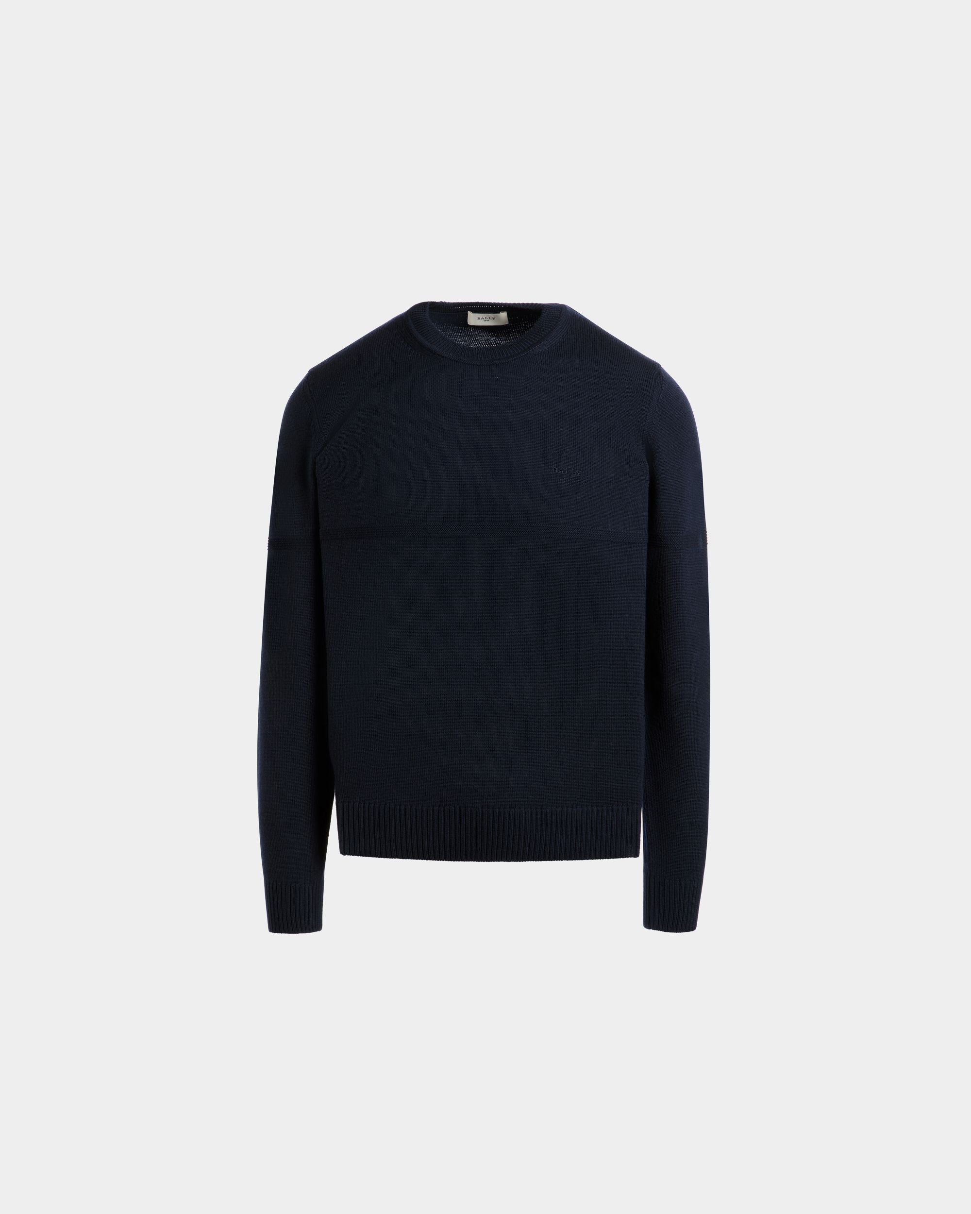 Sweater In Blue Wool - Hombre - Bally - 01