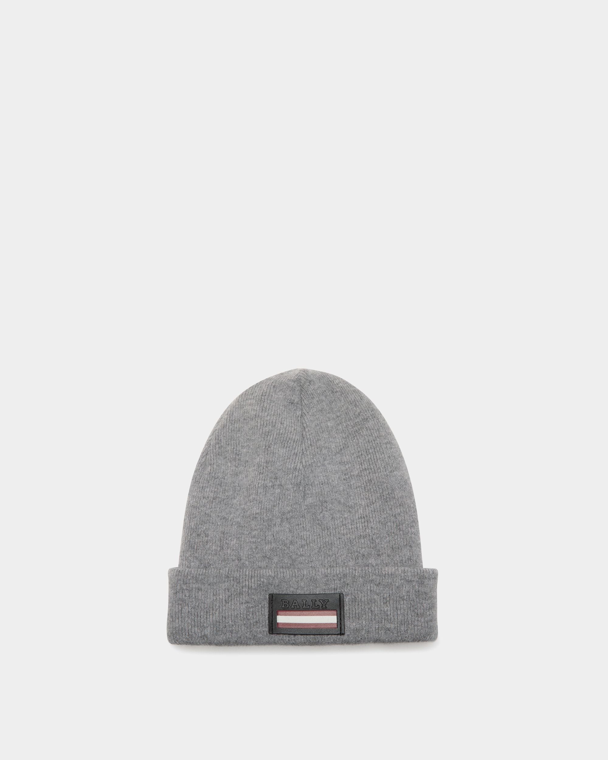 Beanie In Grey Cashmere - Hombre - Bally - 01