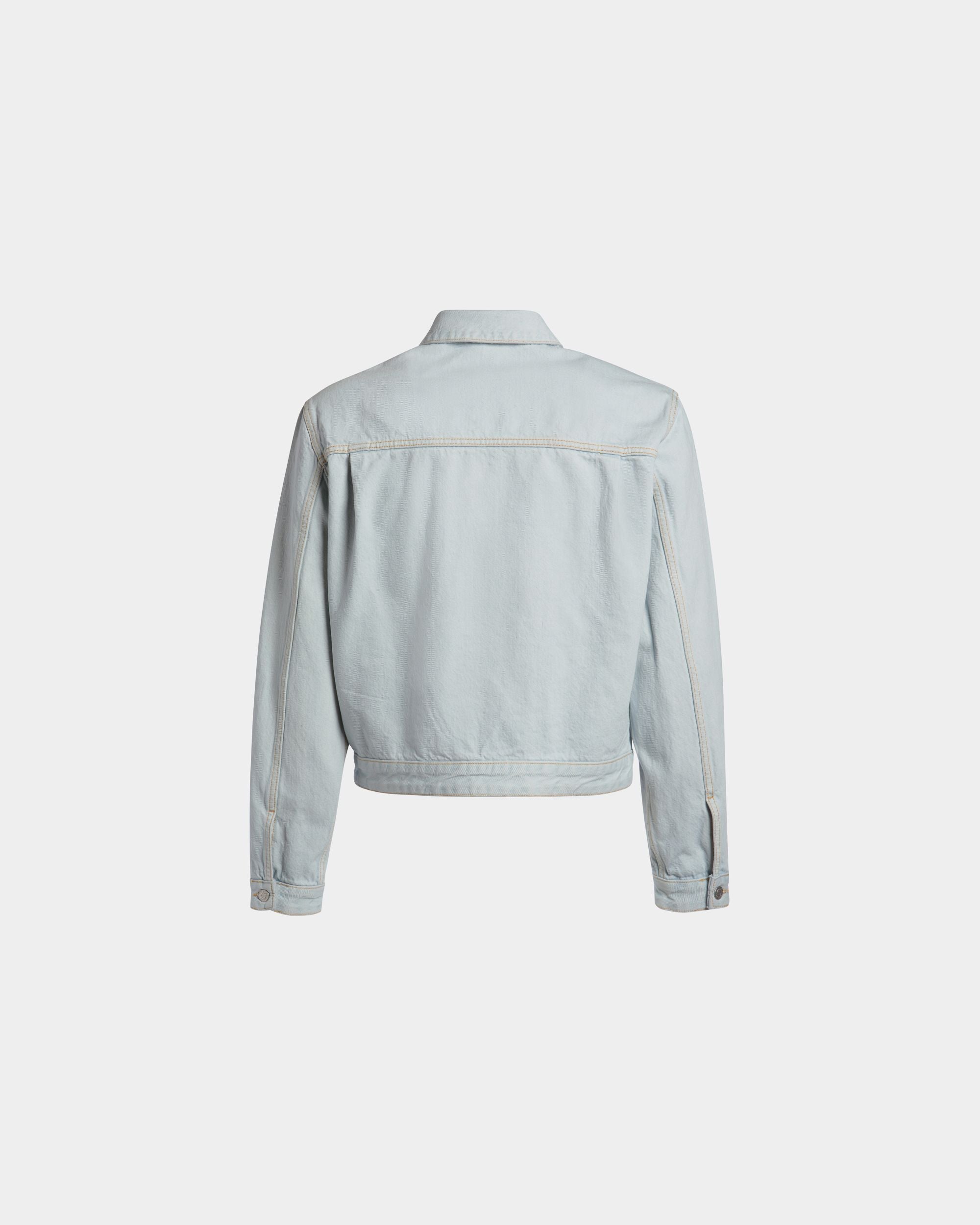 Trucker Jacket in Light Blue Cotton - Hombre - Bally - 07