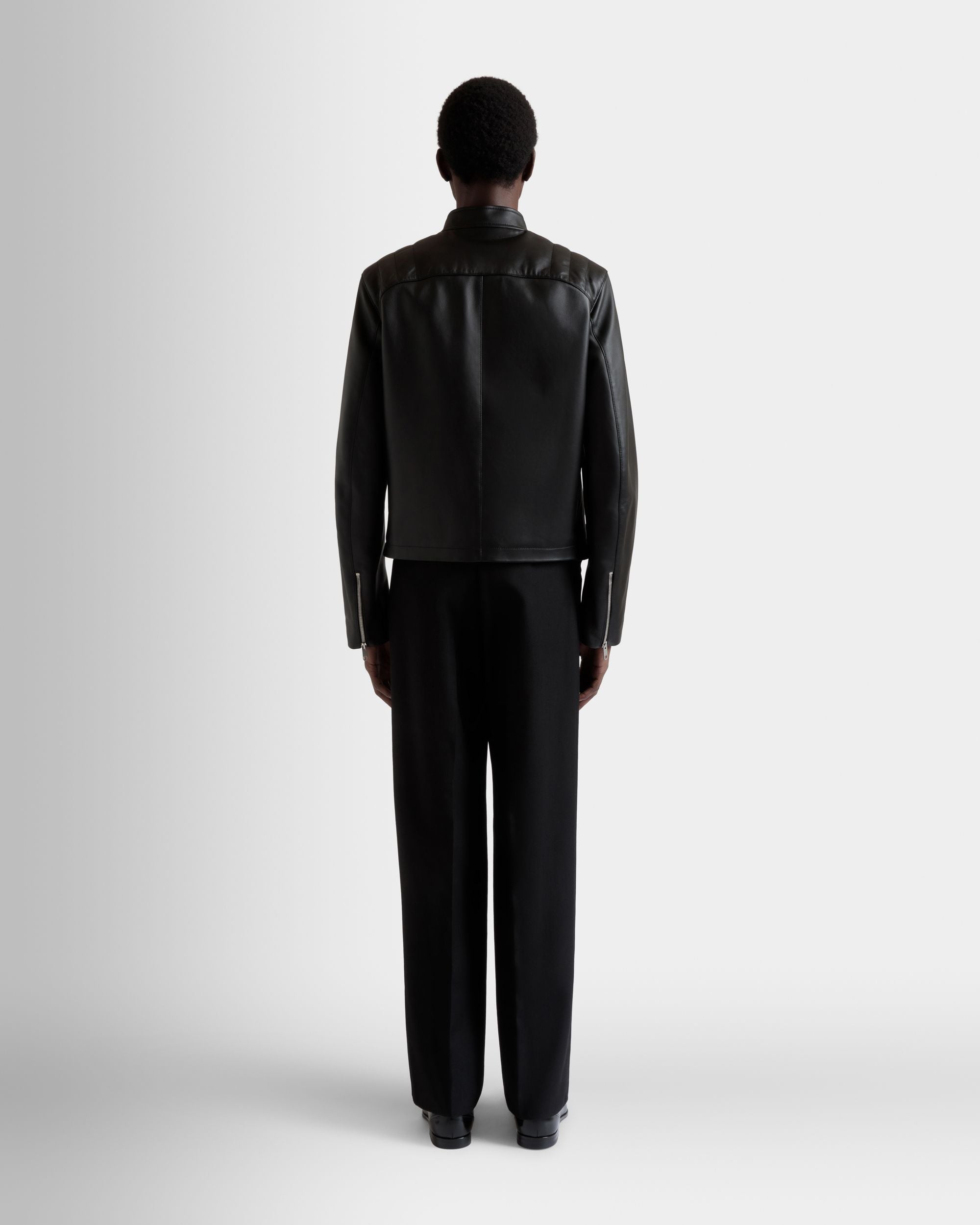 Cazadora Motera De Piel Negra - Hombre - Bally - 06