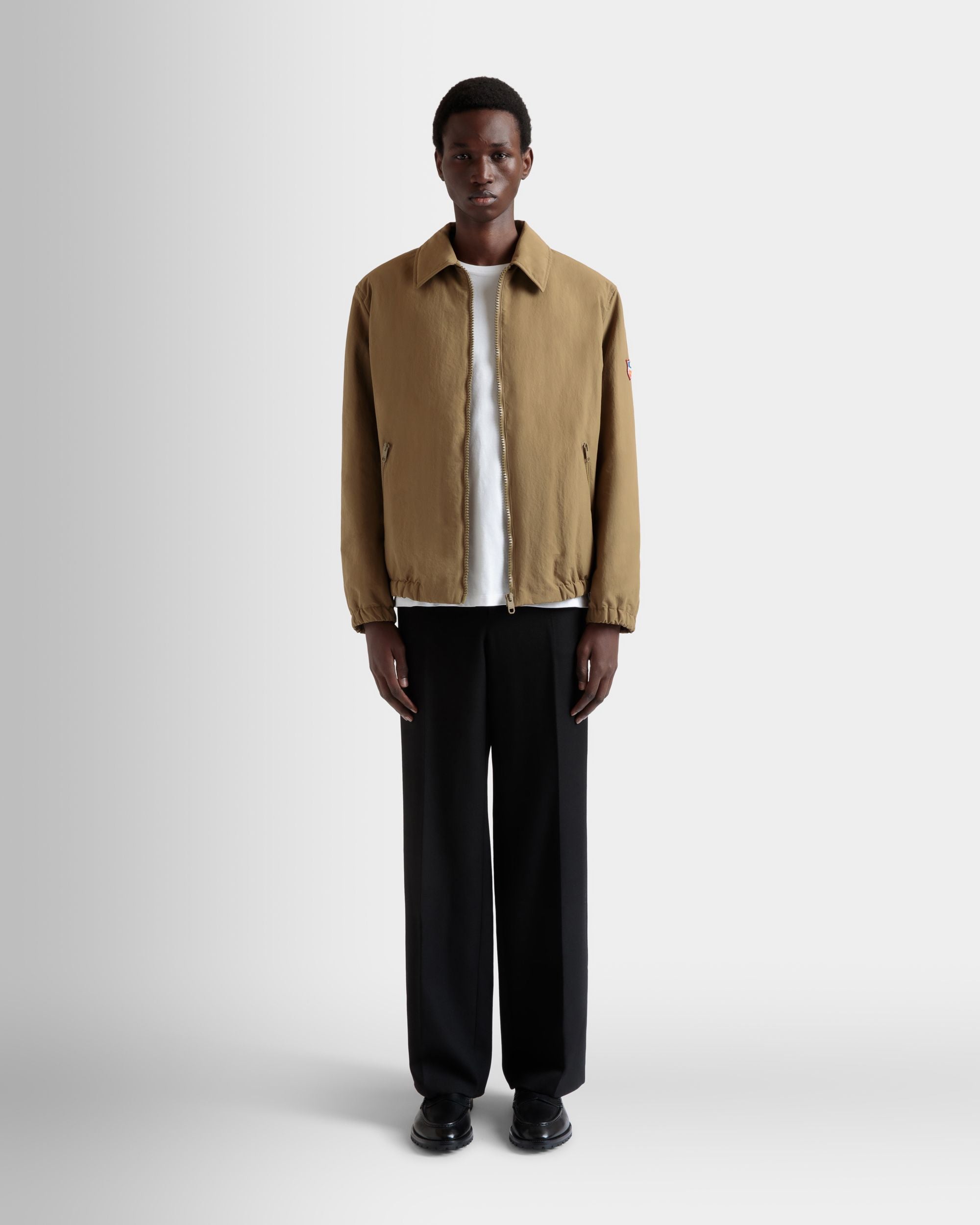 Chaqueta Camisera De Nailon Camel - Hombre - Bally - 02