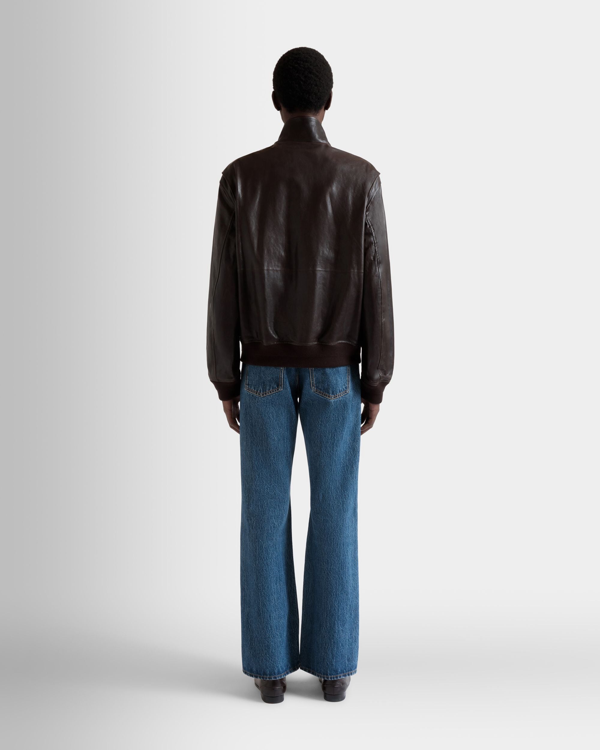 Cazadora Bómber De Piel De Ébano - Hombre - Bally - 06