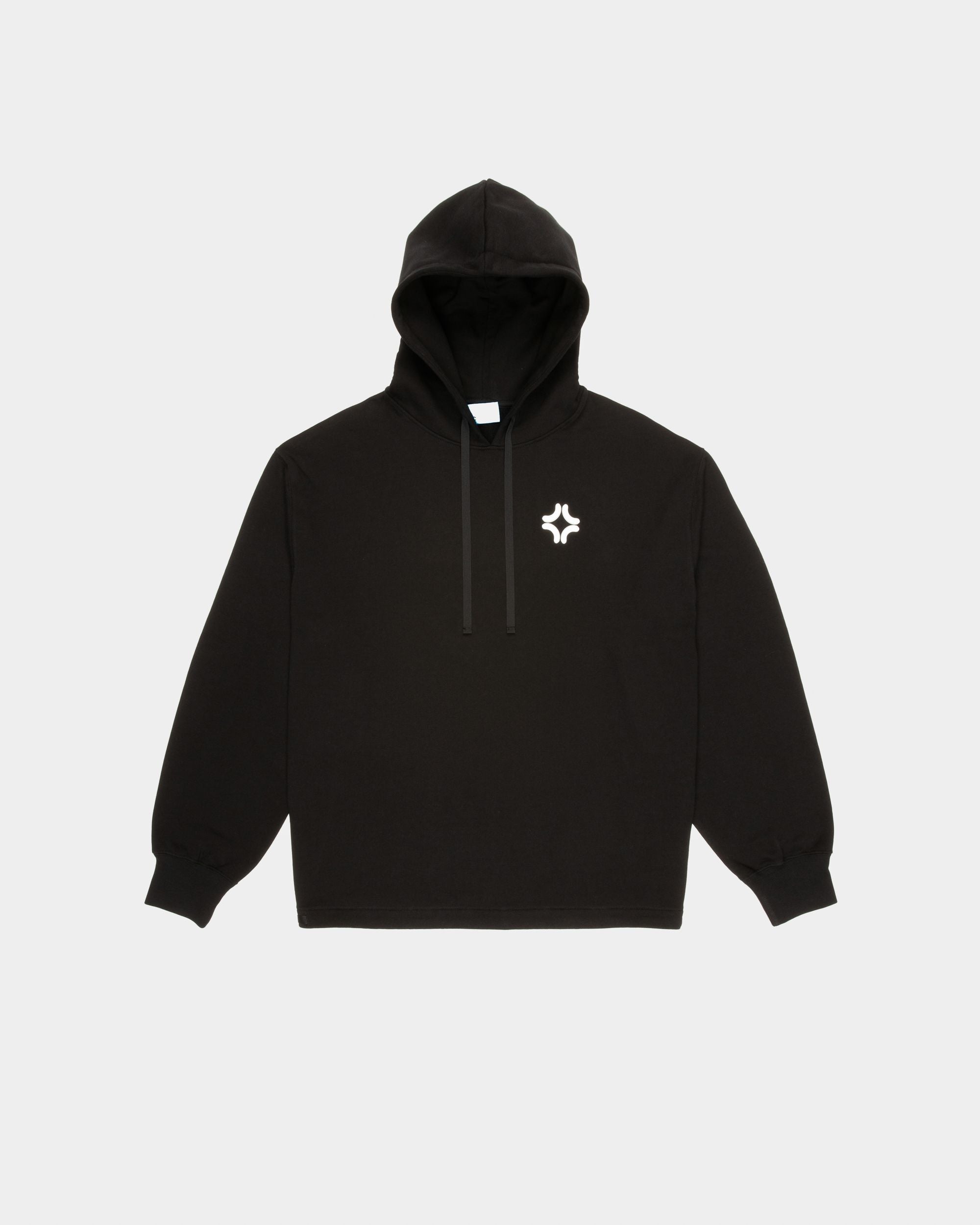 Bally Peak Outlook Hoodie Sudadera En Algodón Orgánico De Color Negro - Hombre - Bally - 01