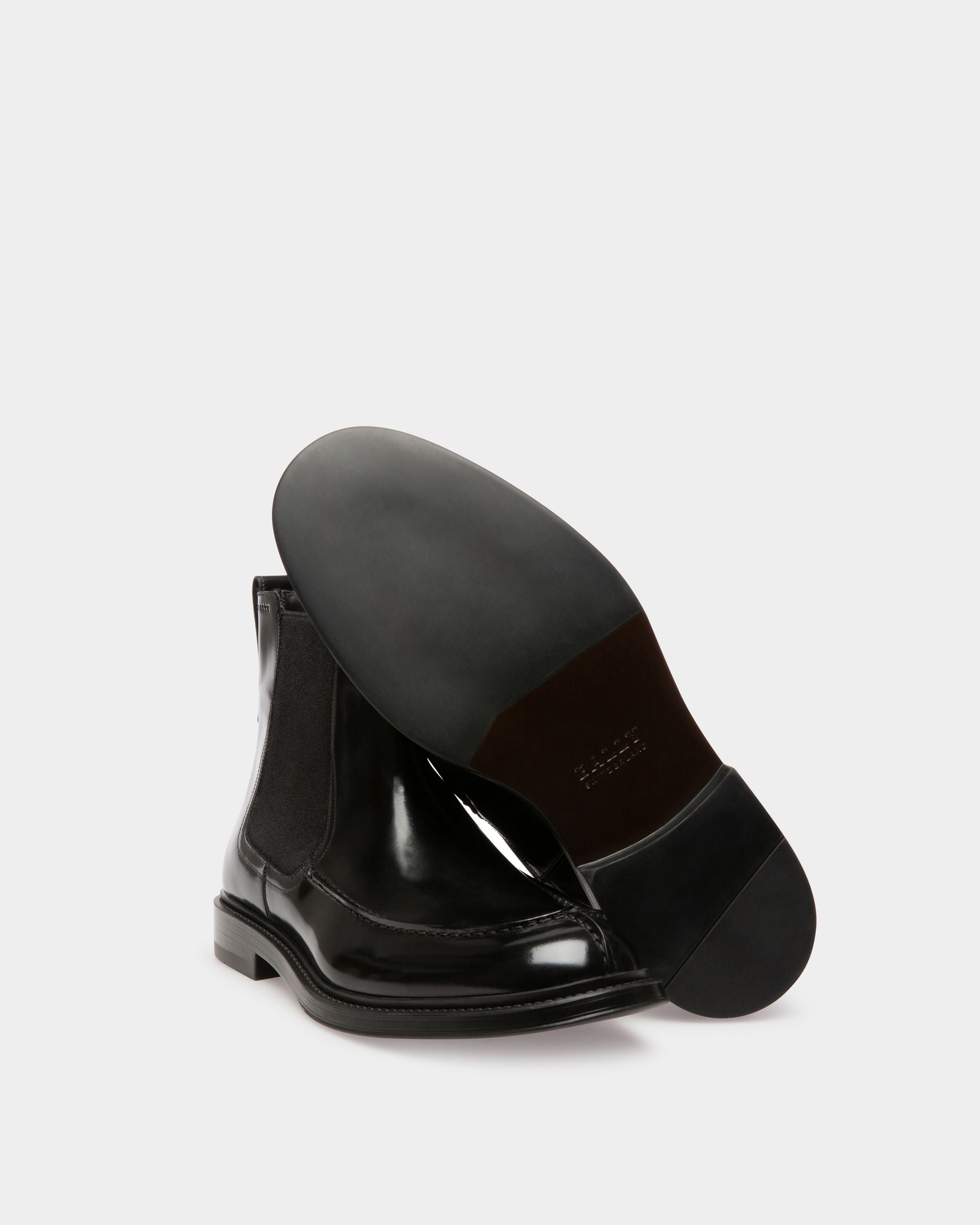 Nidro Botines En Cuero De Color Negro - Hombre - Bally - 03