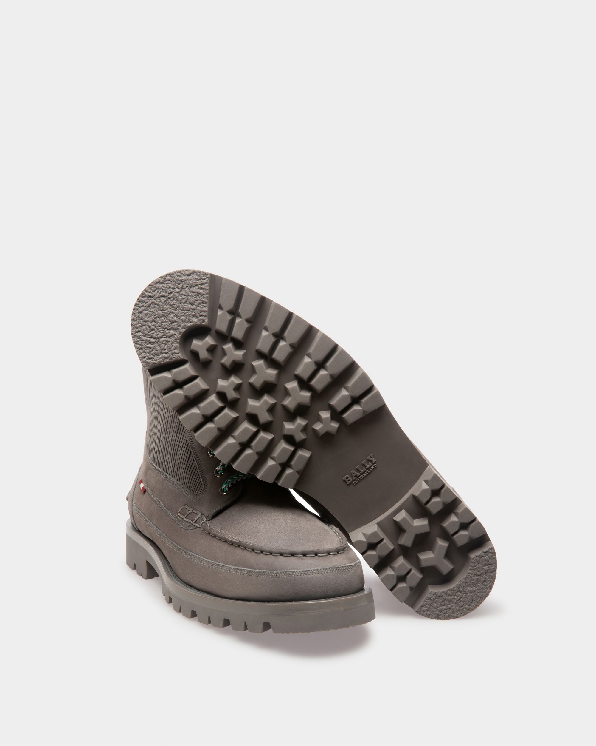 Treldon Botas En Cuero De Color Mineral Oscuro - Hombre - Bally - 05