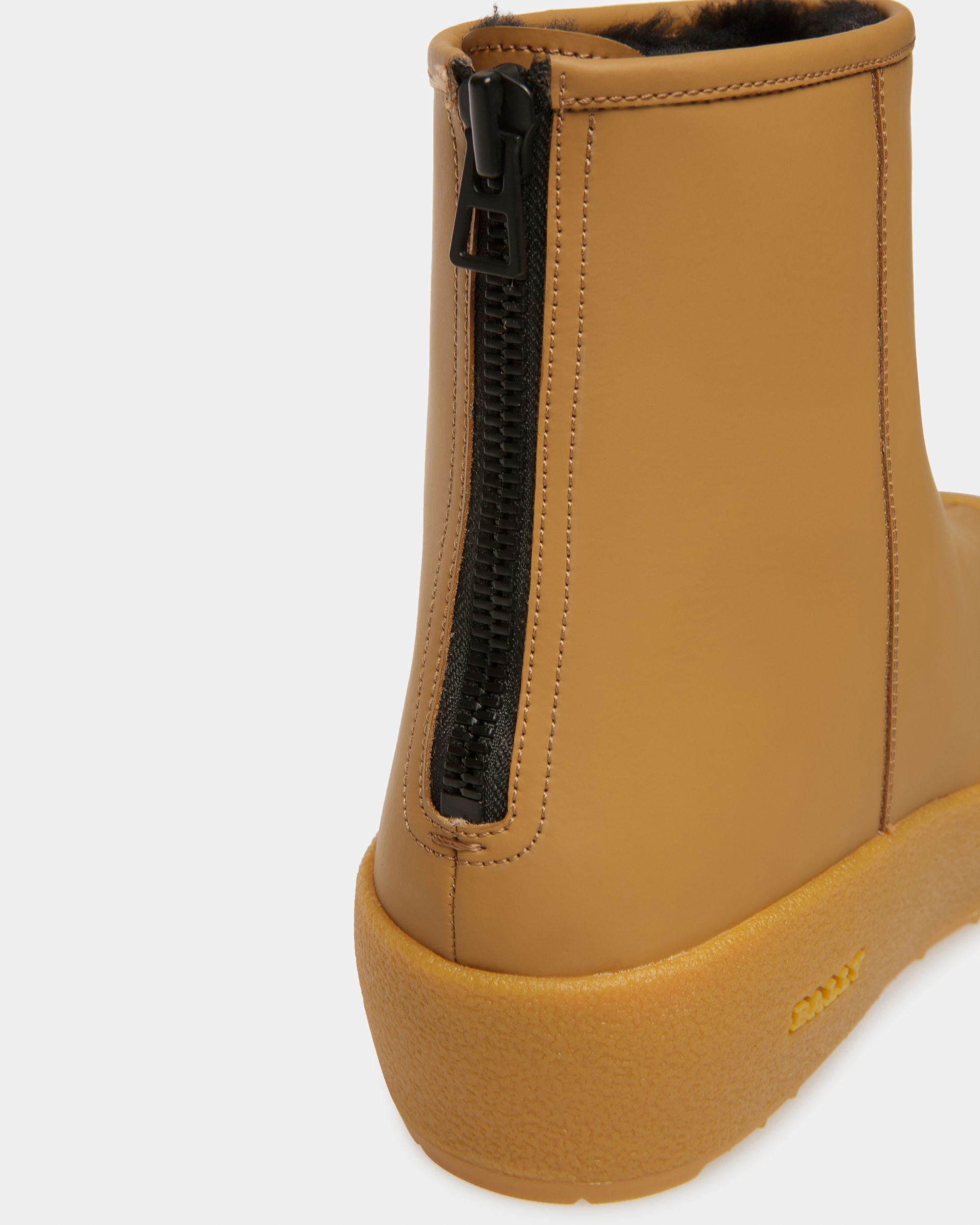 Botín De La Colección Curling De Piel Engomada Camel - Hombre - Bally - 10