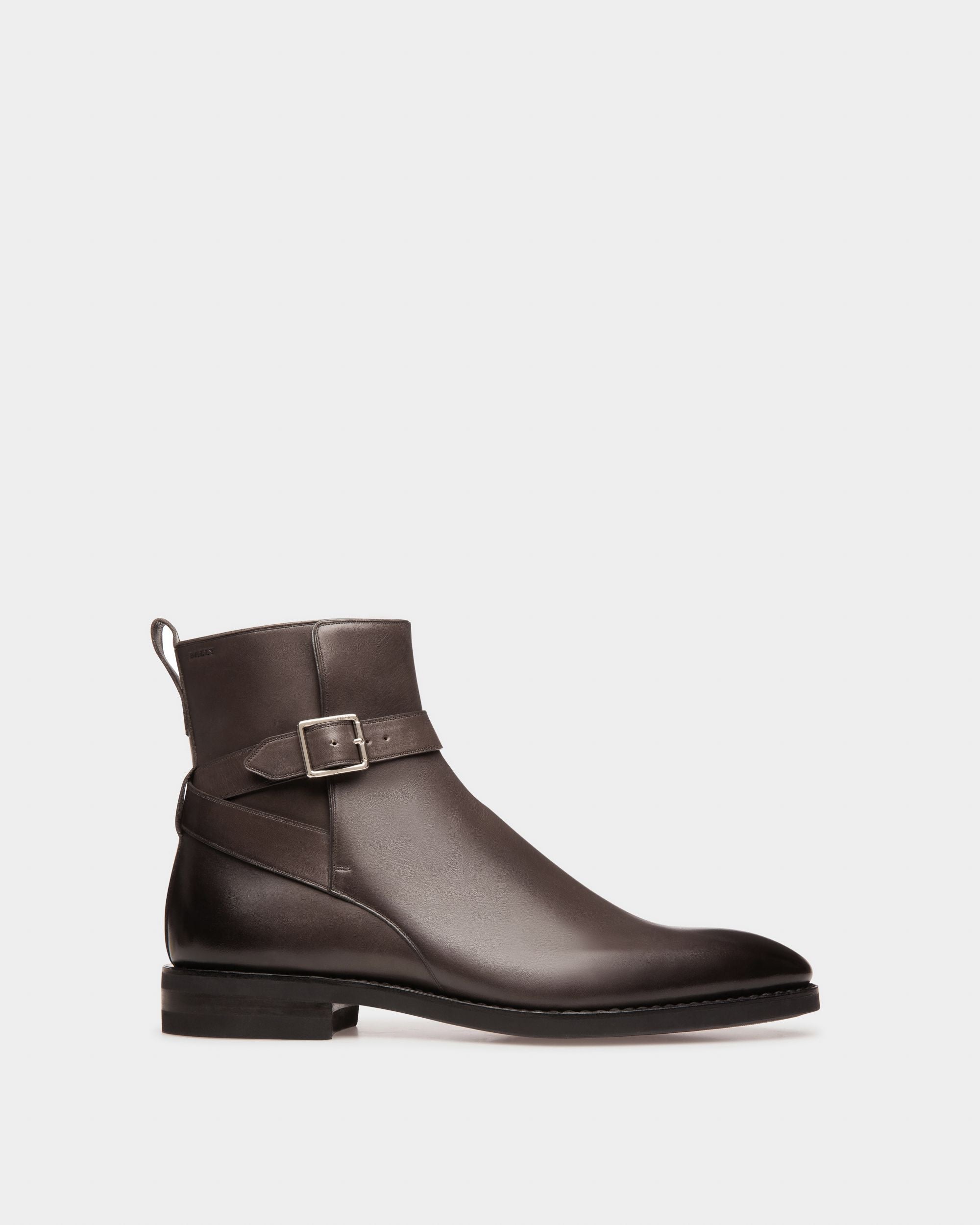 Scaviel Leather Boots In Army Green - Men's - Bally - 01