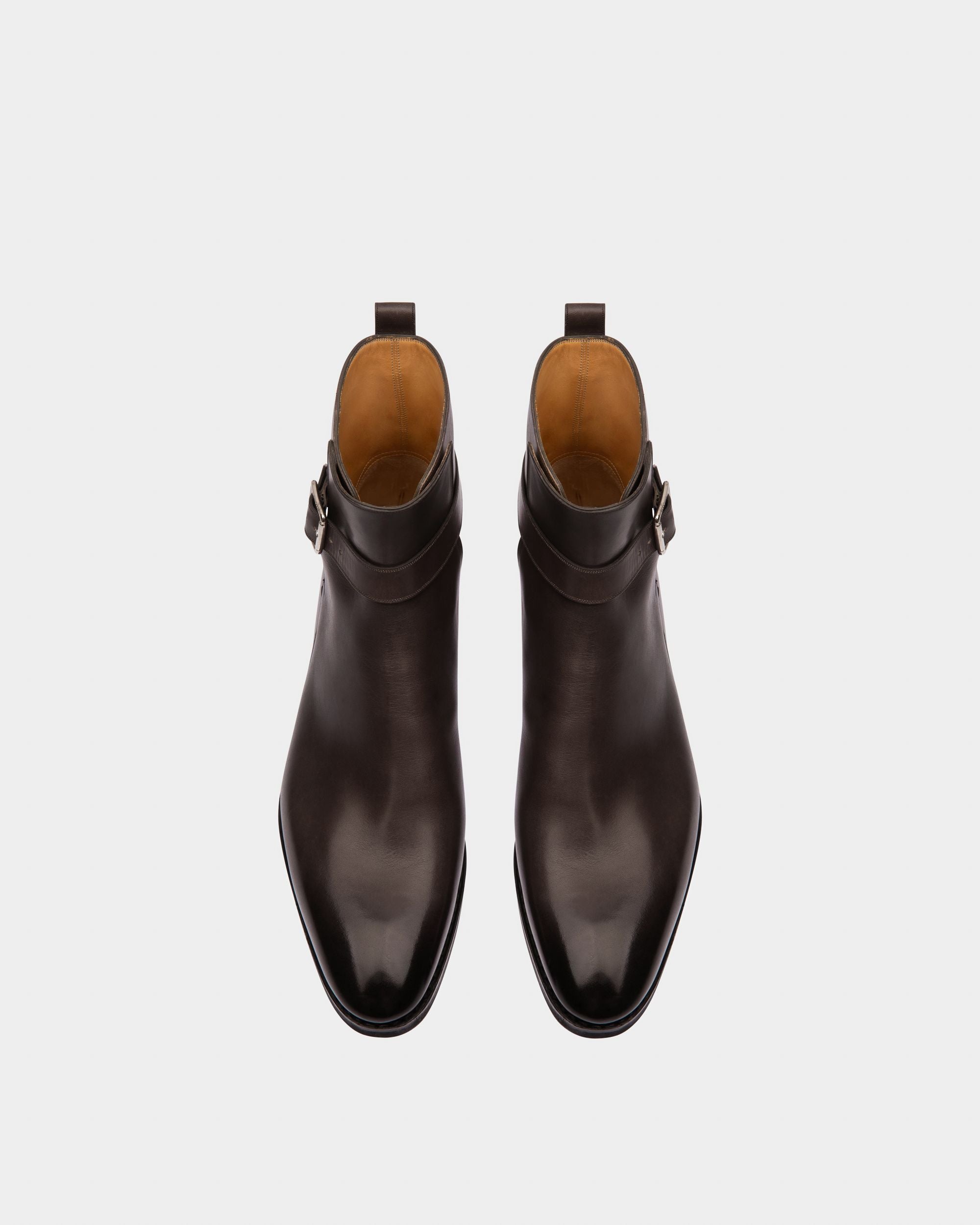 Scaviel Leather Boots In Army Green - Men's - Bally - 02