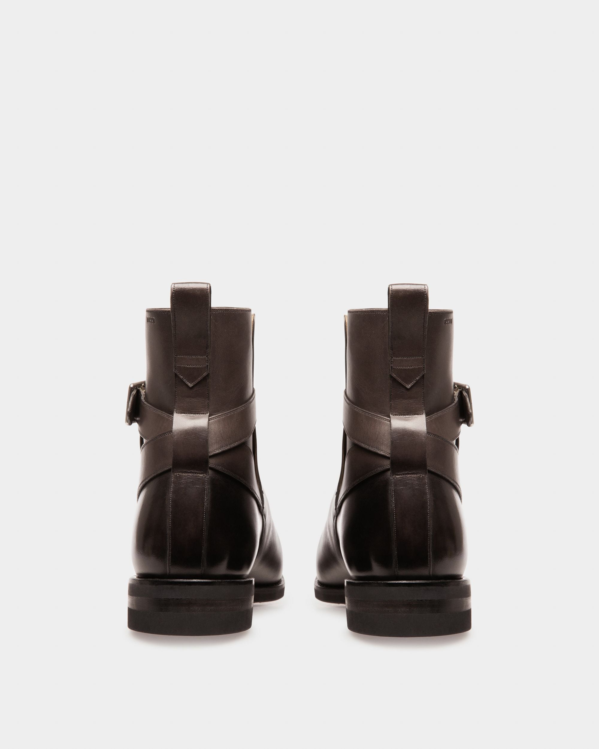 Scaviel Leather Boots In Army Green - Men's - Bally - 04