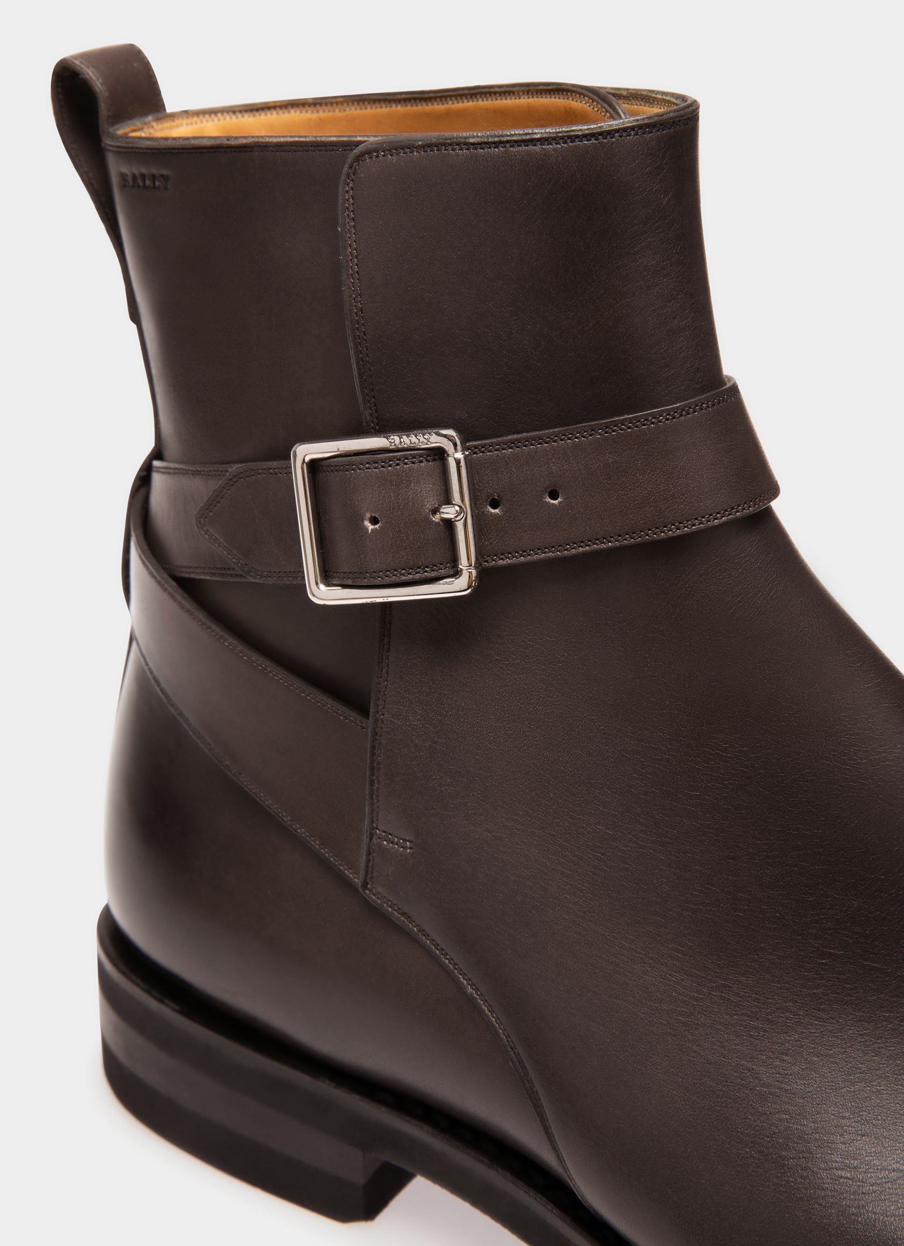 Scaviel Leather Boots In Army Green - Men's - Bally - 06