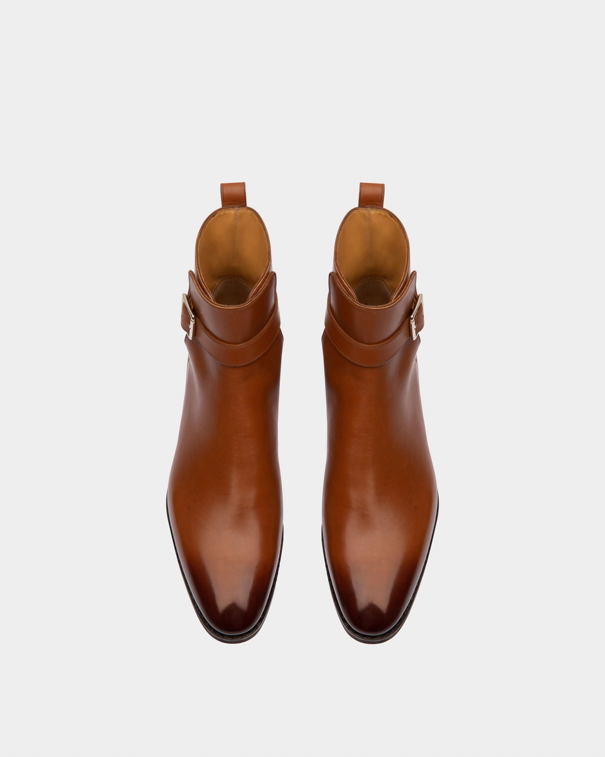 Scaviel Botín En Cuero De Color Marrón - Hombre - Bally - 02