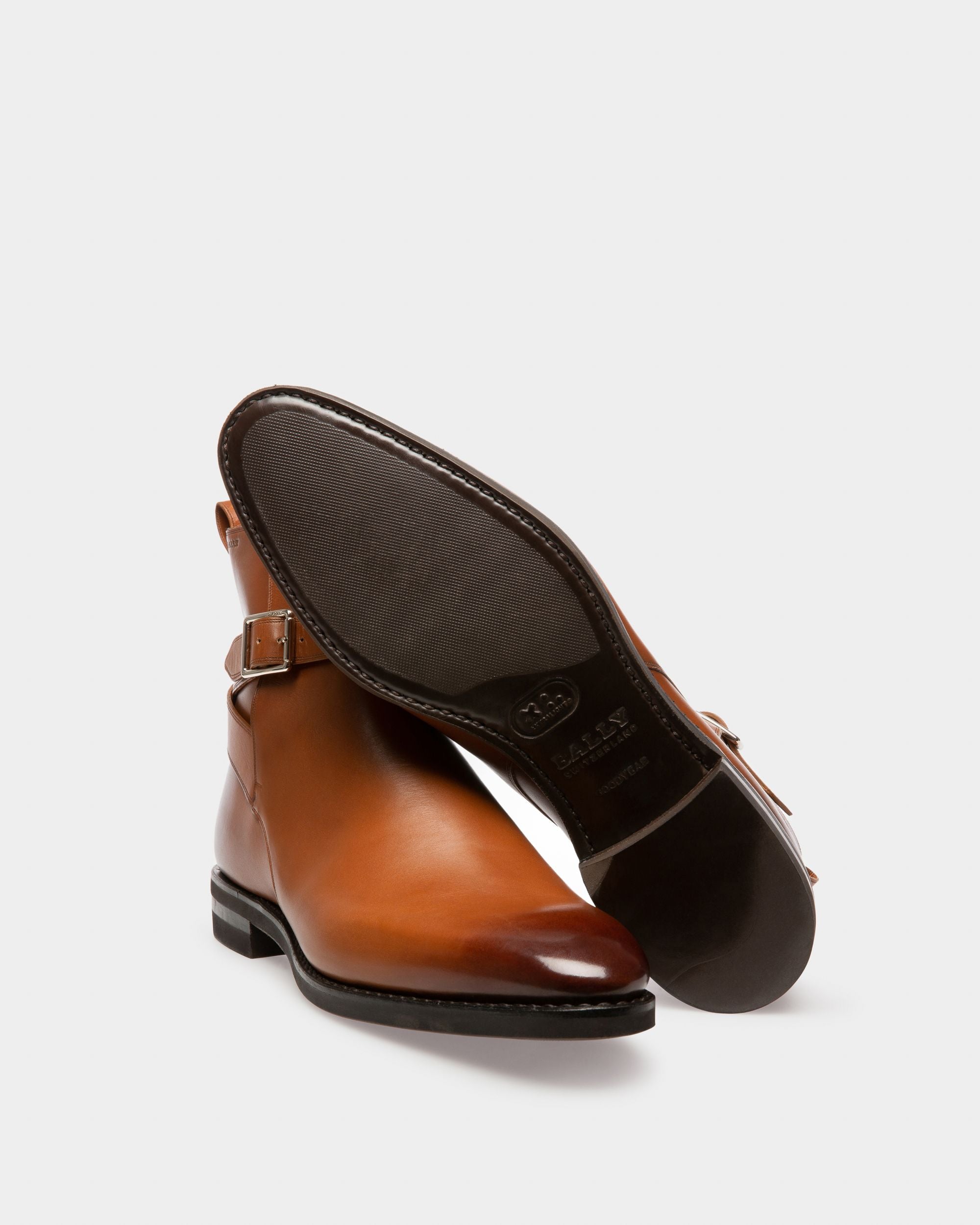 Scaviel Botín En Cuero De Color Marrón - Hombre - Bally - 05
