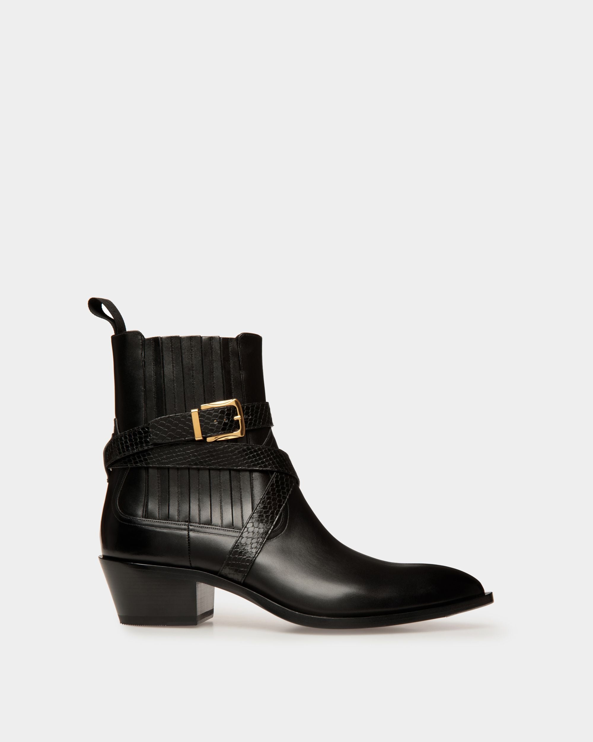 Botines Vegas De Piel Negra - Hombre - Bally - 01