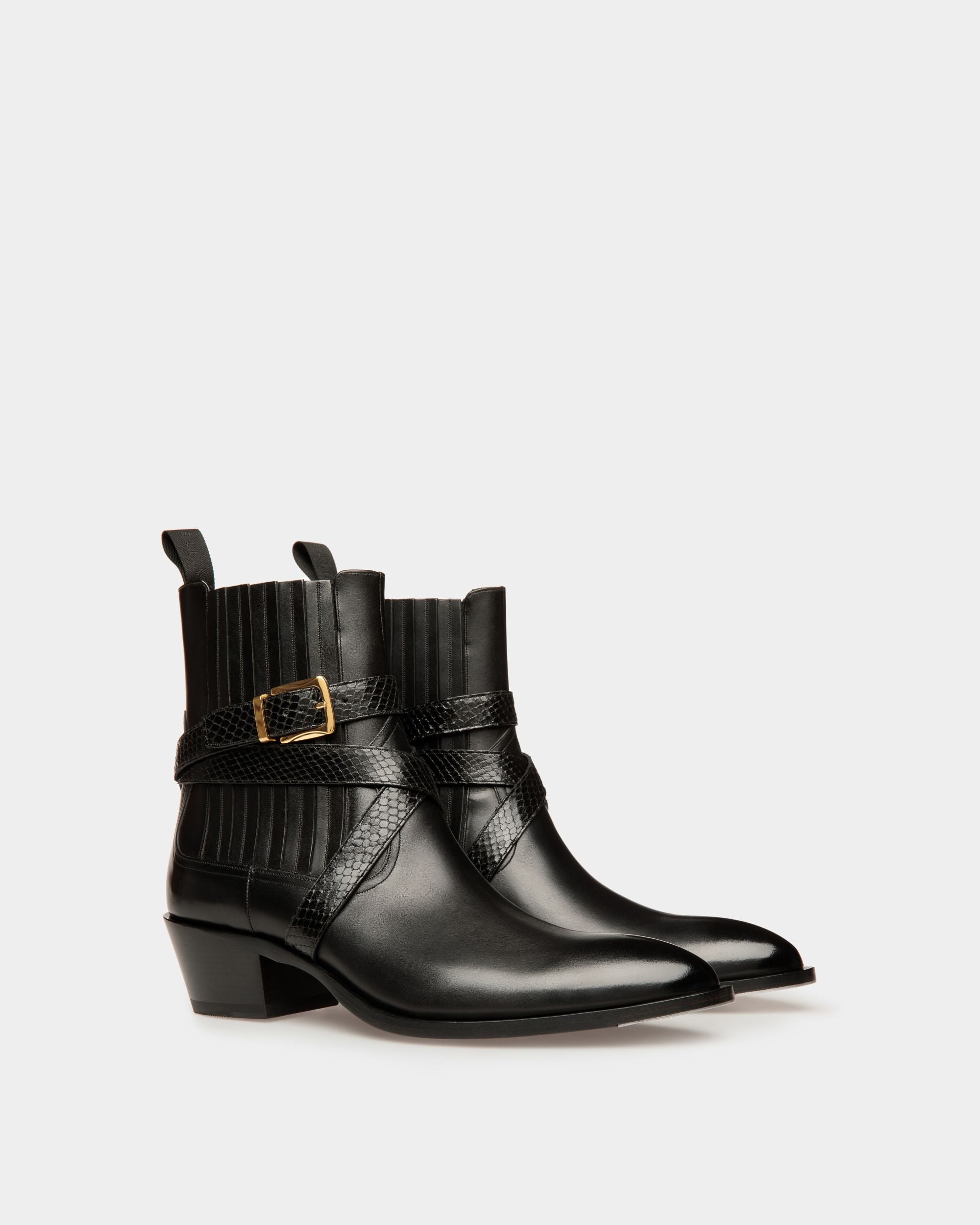 Botines Vegas De Piel Negra - Hombre - Bally - 02