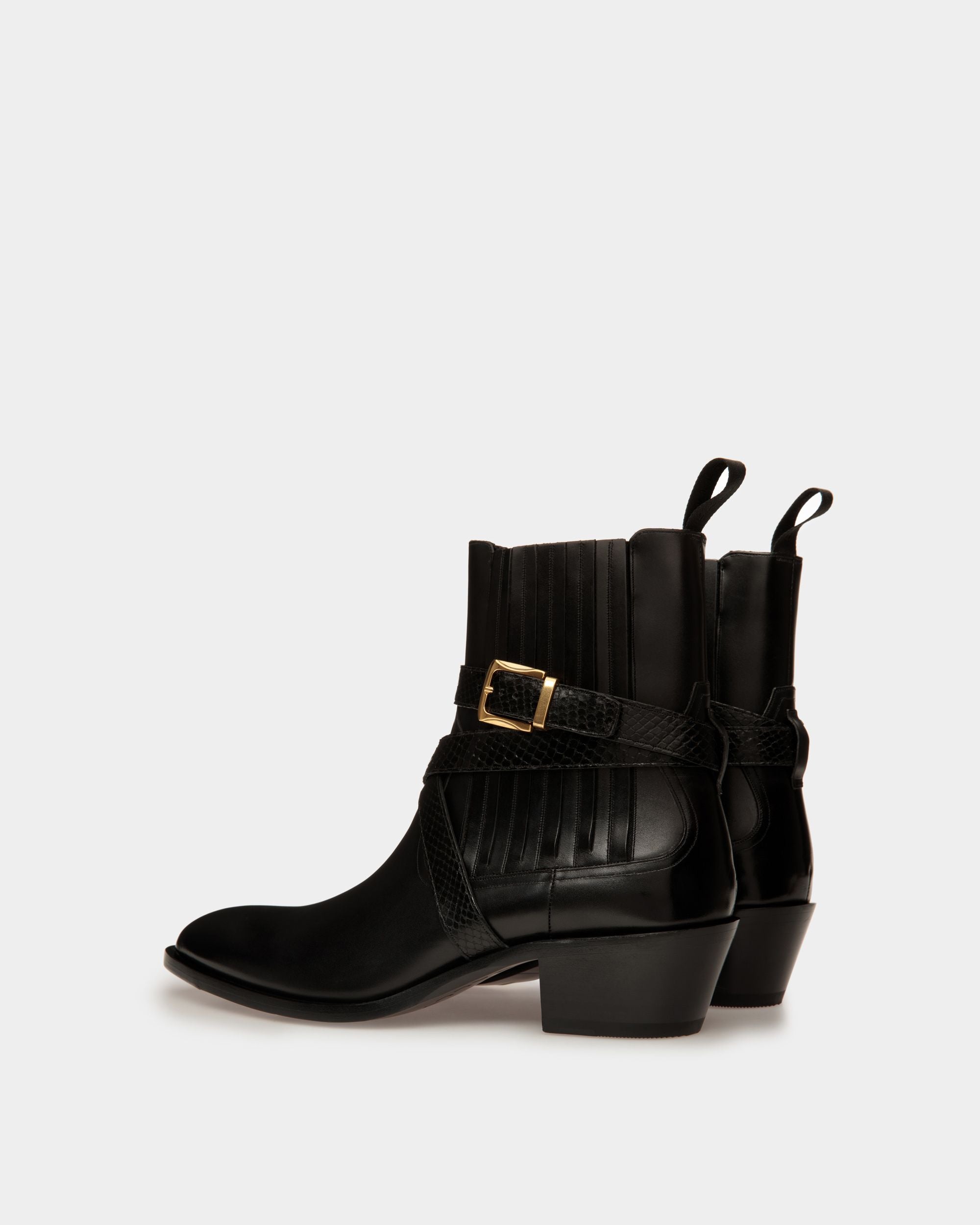 Botines Vegas De Piel Negra - Hombre - Bally - 03